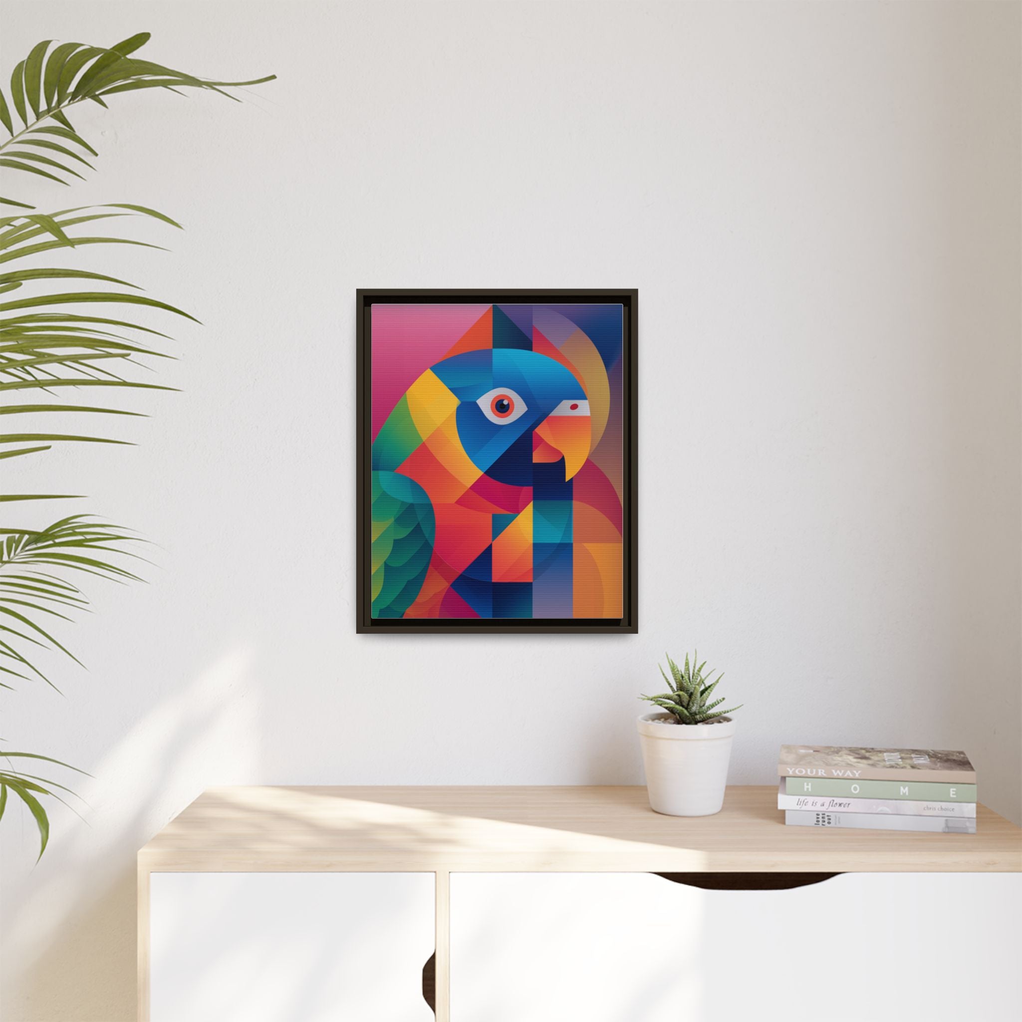 Prismatic Parrot: Cubist Deconstruction, Geometric Color Explosion   |  Personalized & Custom Orders Available