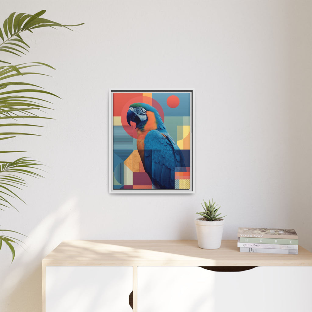 Geometric Macaw: Prismatic Wildlife Fusion, Modern Abstract Composition   |    Custom Orders Available