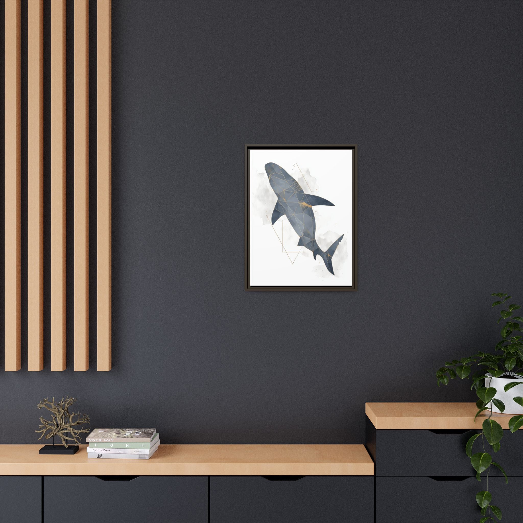 Aquatic Geometry: Shark Polygon Abstraction, Oceanic Digital Art   |  Personalized & Custom Orders Available