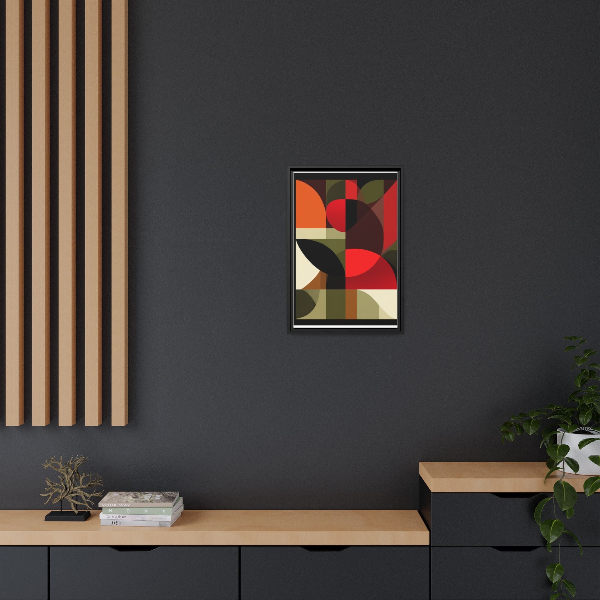 Geometric Fusion: Modern Abstract Composition, Cubist Color Blocks, Architectural Form Harmony   |   Custom Orders Accepted