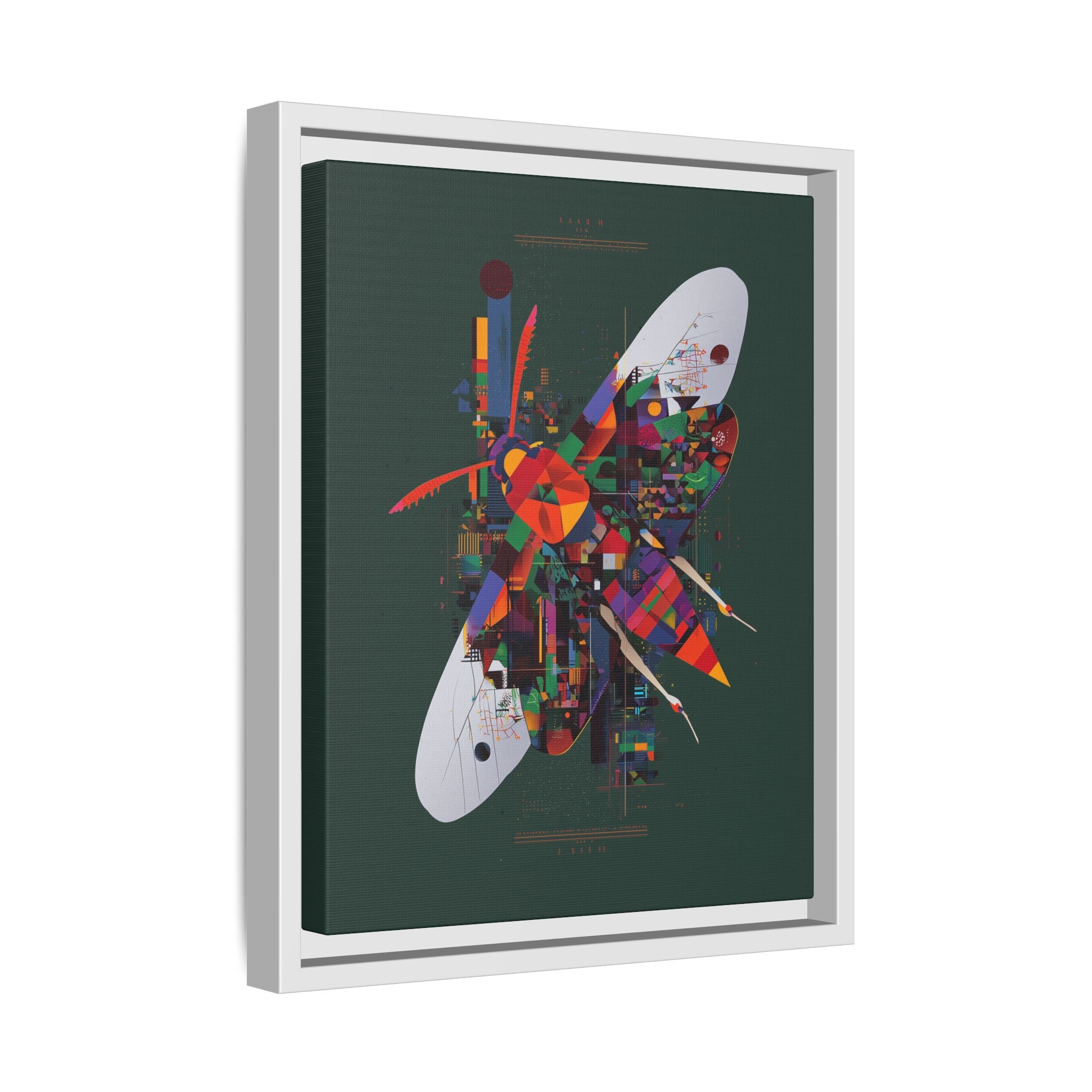 Geometric Metamorphosis Framed Print: Urban Nature Mosaic, Abstract Butterfly Fragments   |  Personalized & Custom Orders Available
