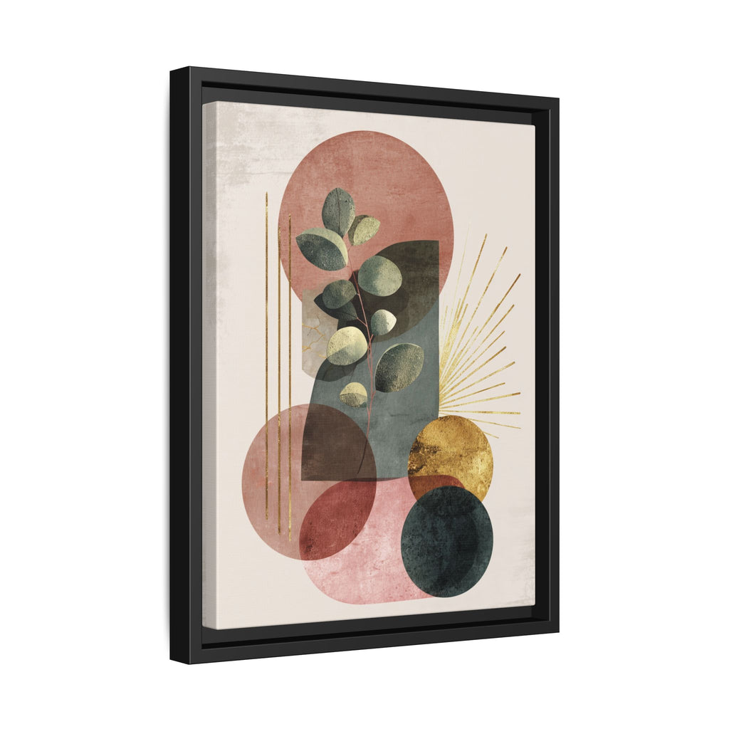 Botanical Geometric Symphony: Eucalyptus Harmony, Metallic Intersections, Modern Earth Tones   |   Custom Orders Accepted