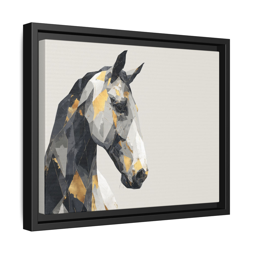 Equine Geometrica: Contemporary Cubist Horse, Metallic Abstract Portrait   |  Personalized & Custom Orders Available