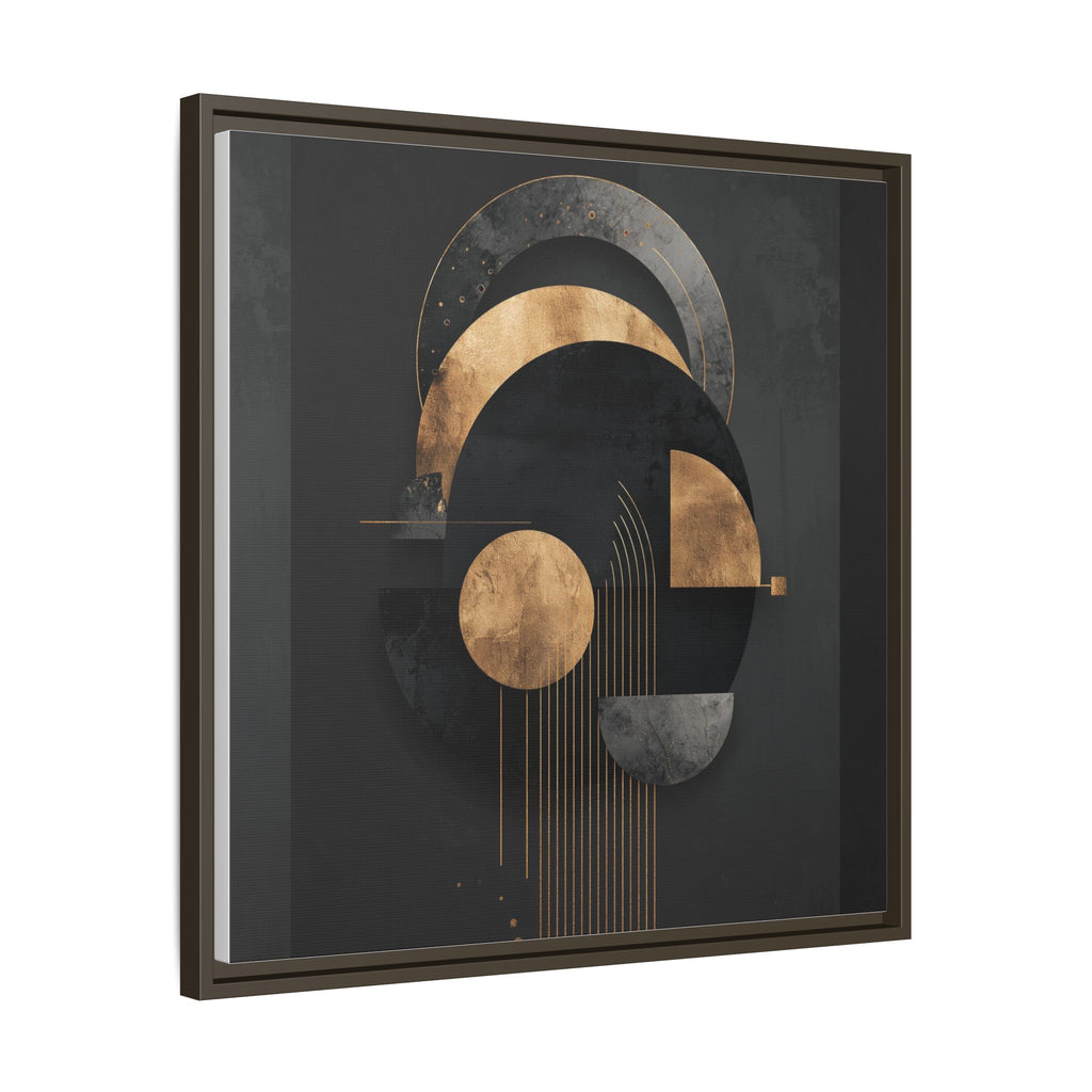 Geometric Resonance: Abstract Gold and Black Design, Minimalist Architectural Art, Modern Metallic Composition   |   Custom Orders Accepted