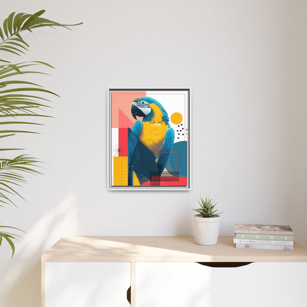 Macaw in Geometry: Vibrant Wildlife Digital Art, Modernist Design Fusion   |    Custom Orders Available