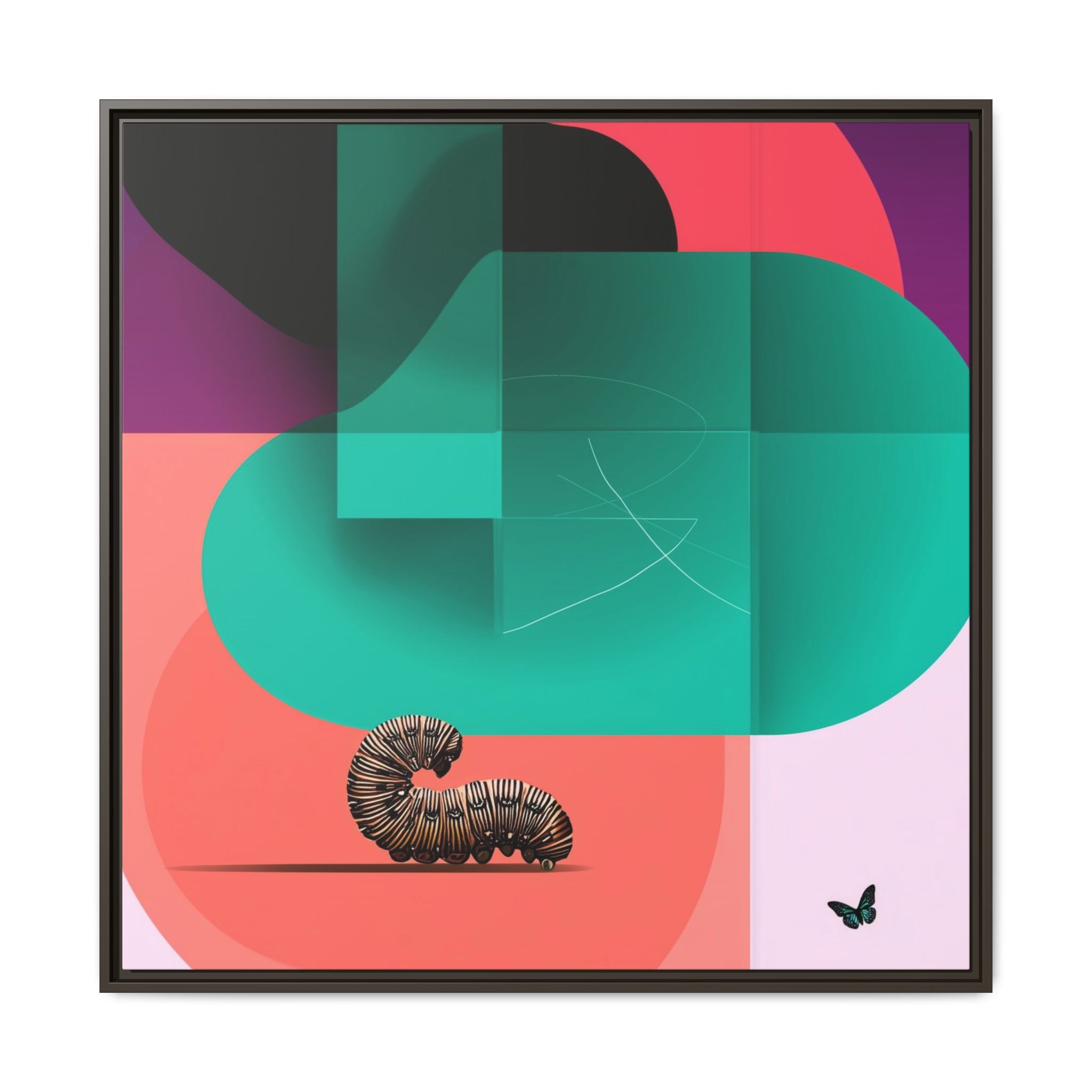 Metamorphosis of Color: Geometric Abstract Butterfly Design, Translucent Shapes Composition   |    Custom Orders Available