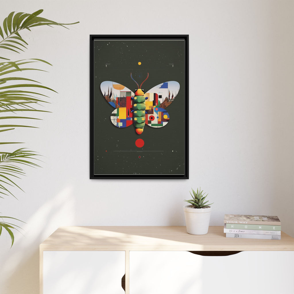 Geometric Butterfly Framed Print : Digital Cubist Interpretation, Modernist Entomological Design   |  Personalized & Custom Orders Available