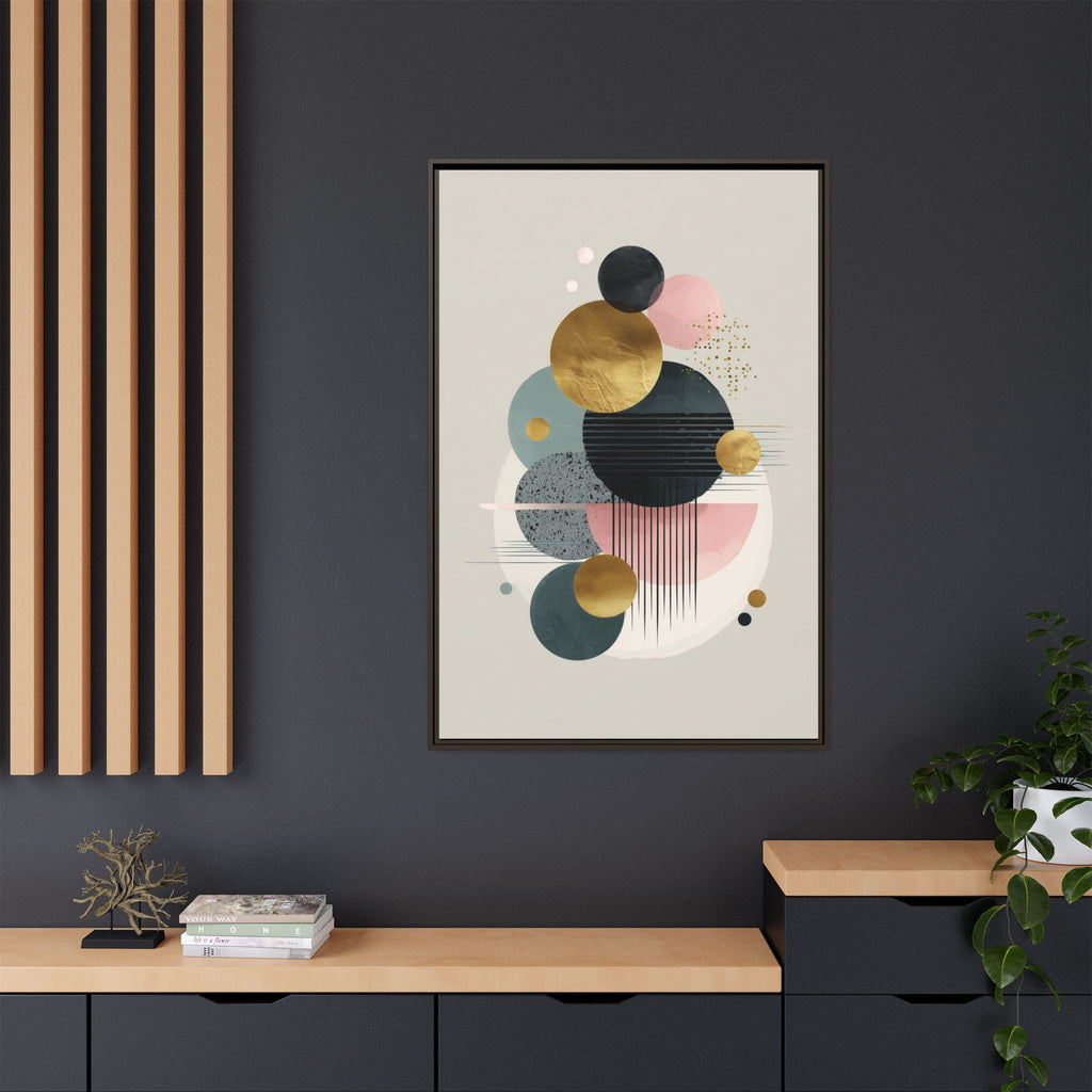 Geometric Harmony: Intersecting Circles, Mid-Century Modern Design, Abstract Metallic Composition   |   Custom Orders Accepted