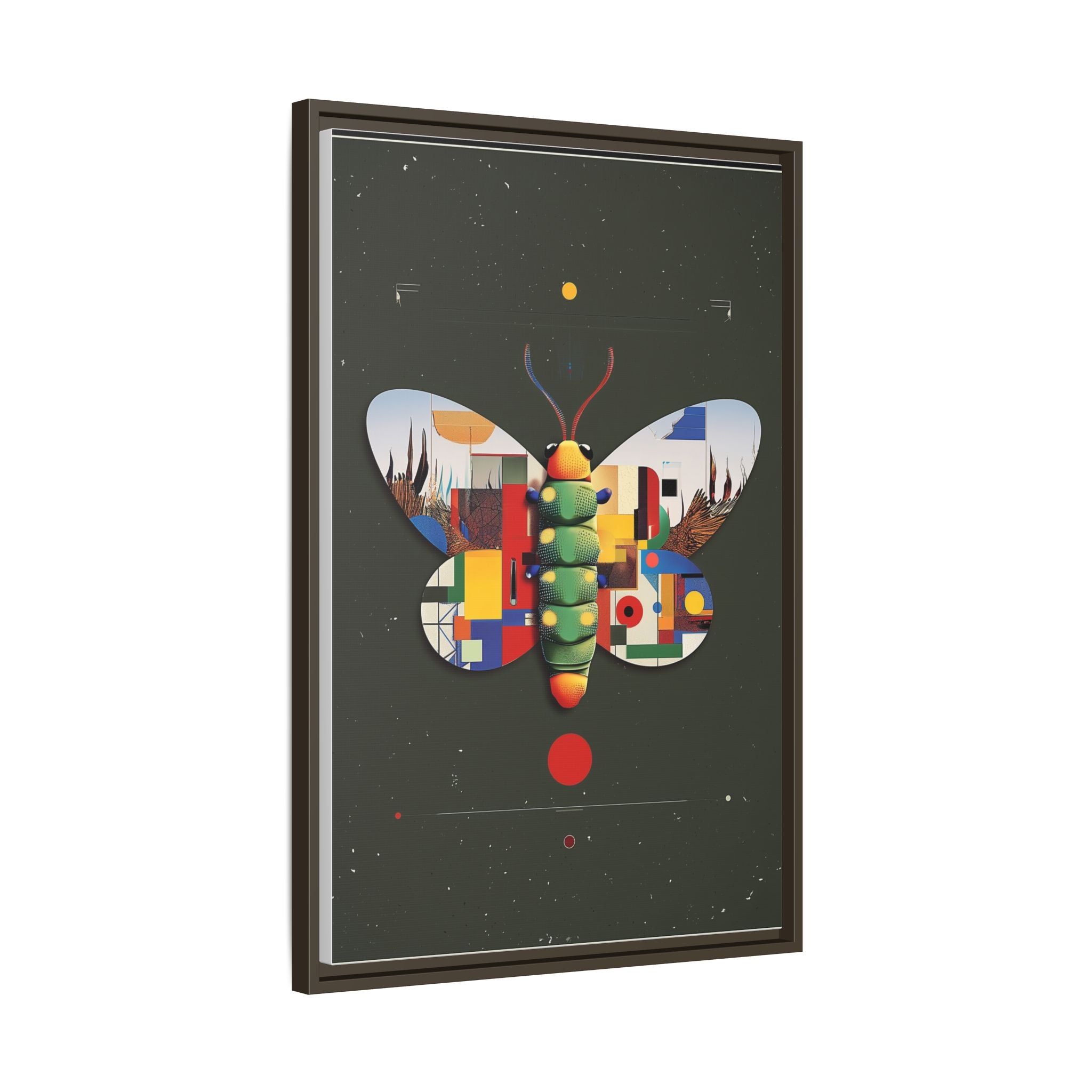Geometric Butterfly Framed Print : Digital Cubist Interpretation, Modernist Entomological Design   |  Personalized & Custom Orders Available