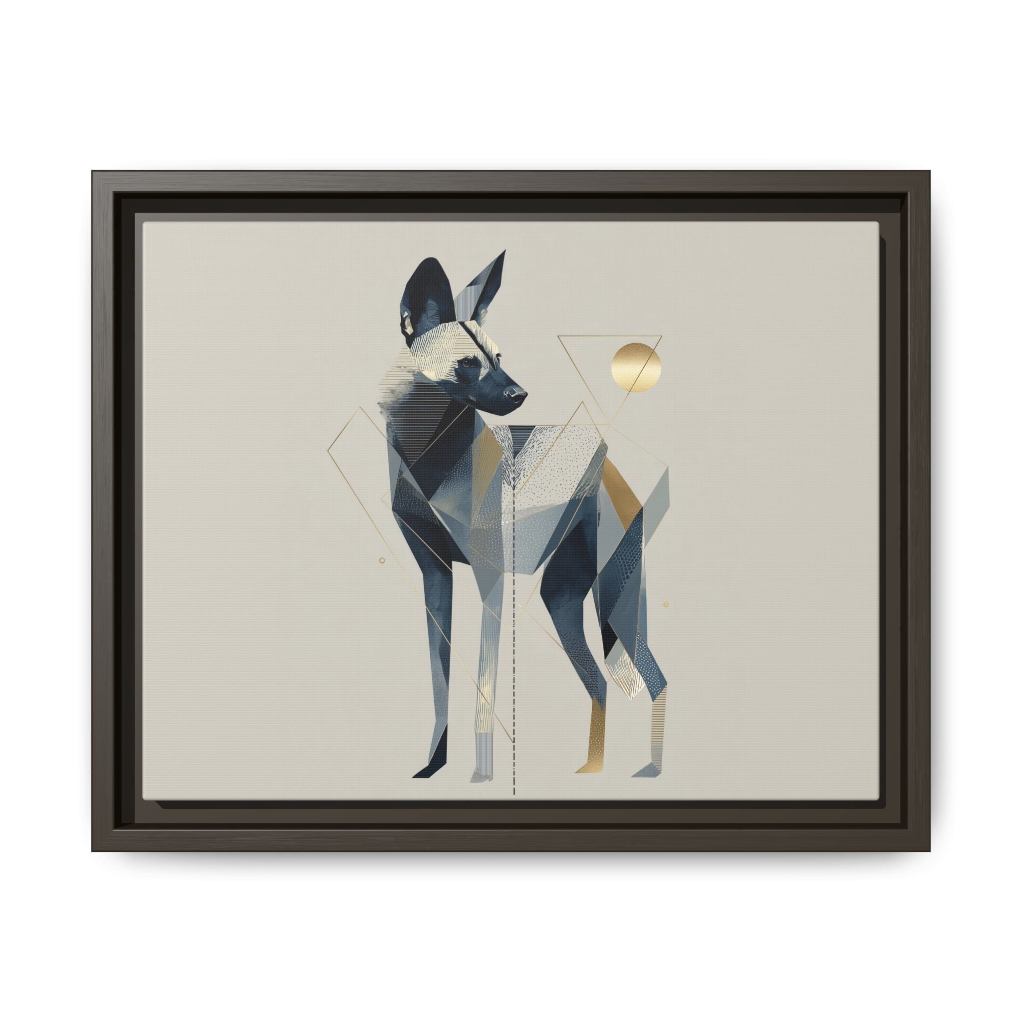 Canine Geometry: Fragmented African Wild Dog Portrait, Modern Graphic Design Study   |  Personalized & Custom Orders Available