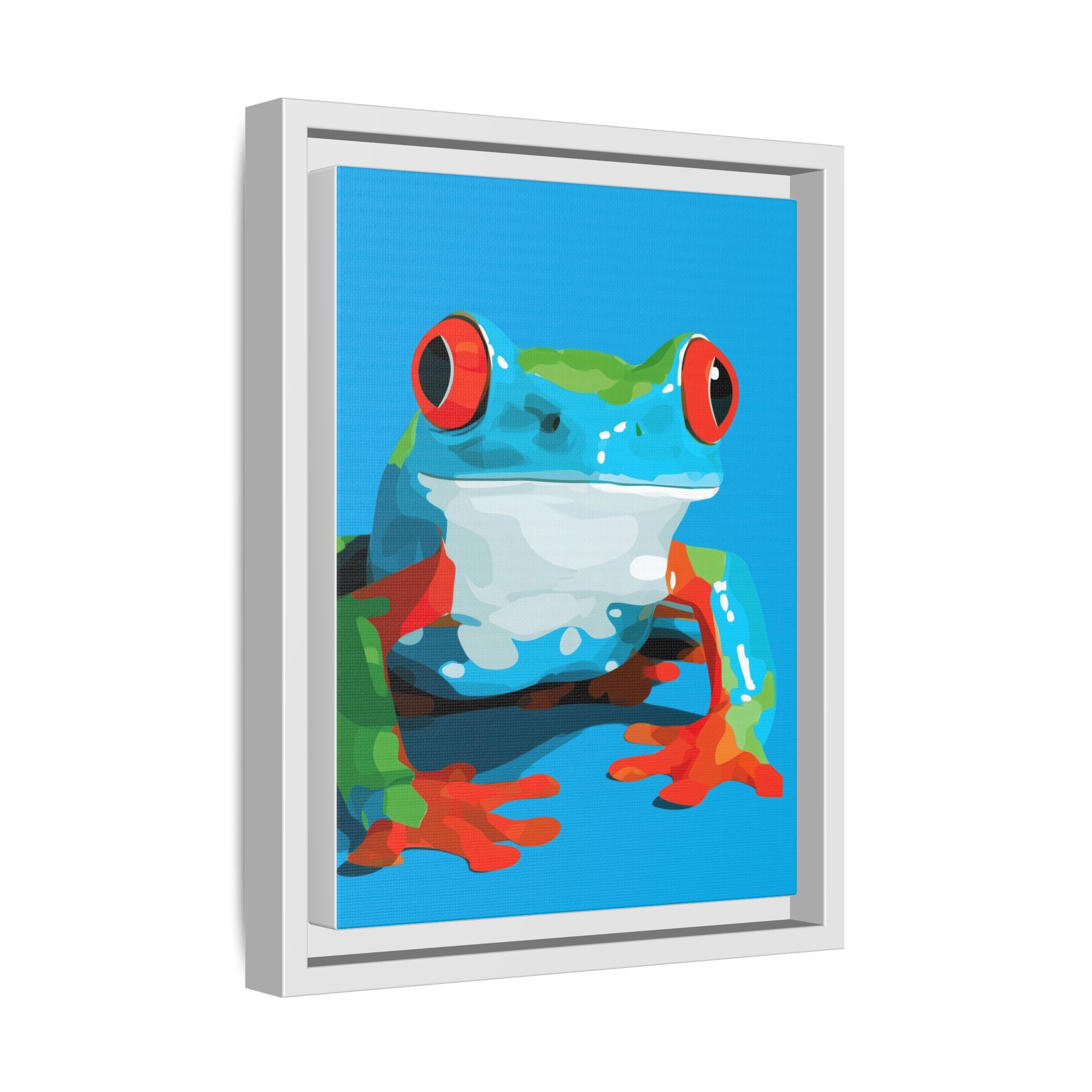 Amphibian Geometry: Red-Eyed Tree Frog Portrait, Pop Art Digital Illustration   |    Custom Orders Available