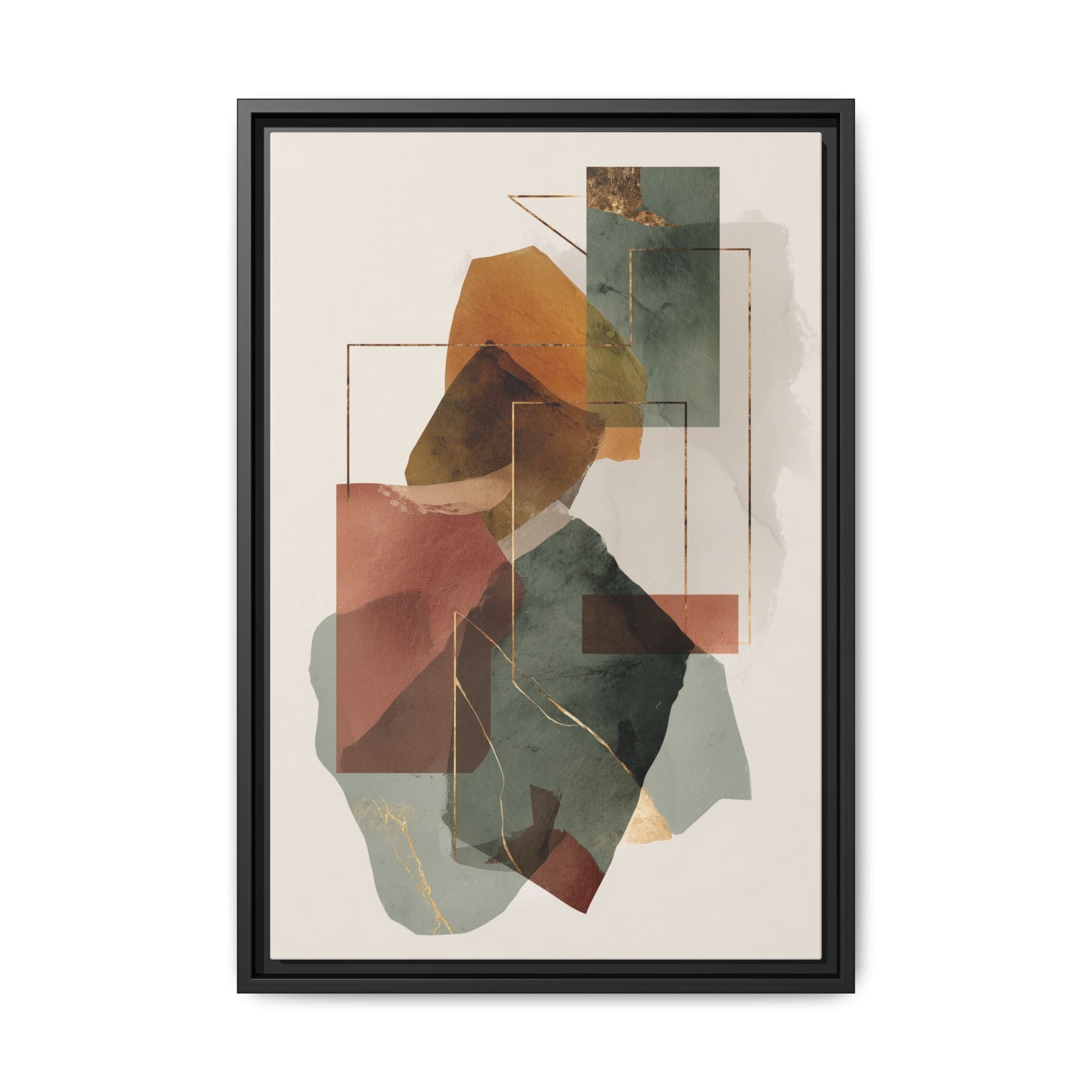 Harmonic Geometries: Architectural Abstraction, Earthy Palette, Minimalist Composition   |   Custom Orders Accepted