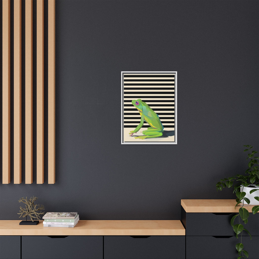 Geometric Frog: Minimalist Animal Portrait, Modern Graphic Design   |    Custom Orders Available