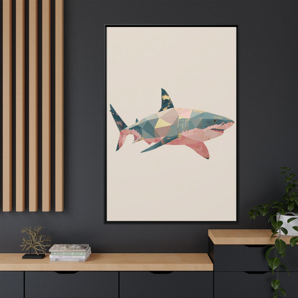 Geometric Shark Spectrum: Polygonal Marine Predator, Abstract Metallic Design   |  Personalized & Custom Orders Available