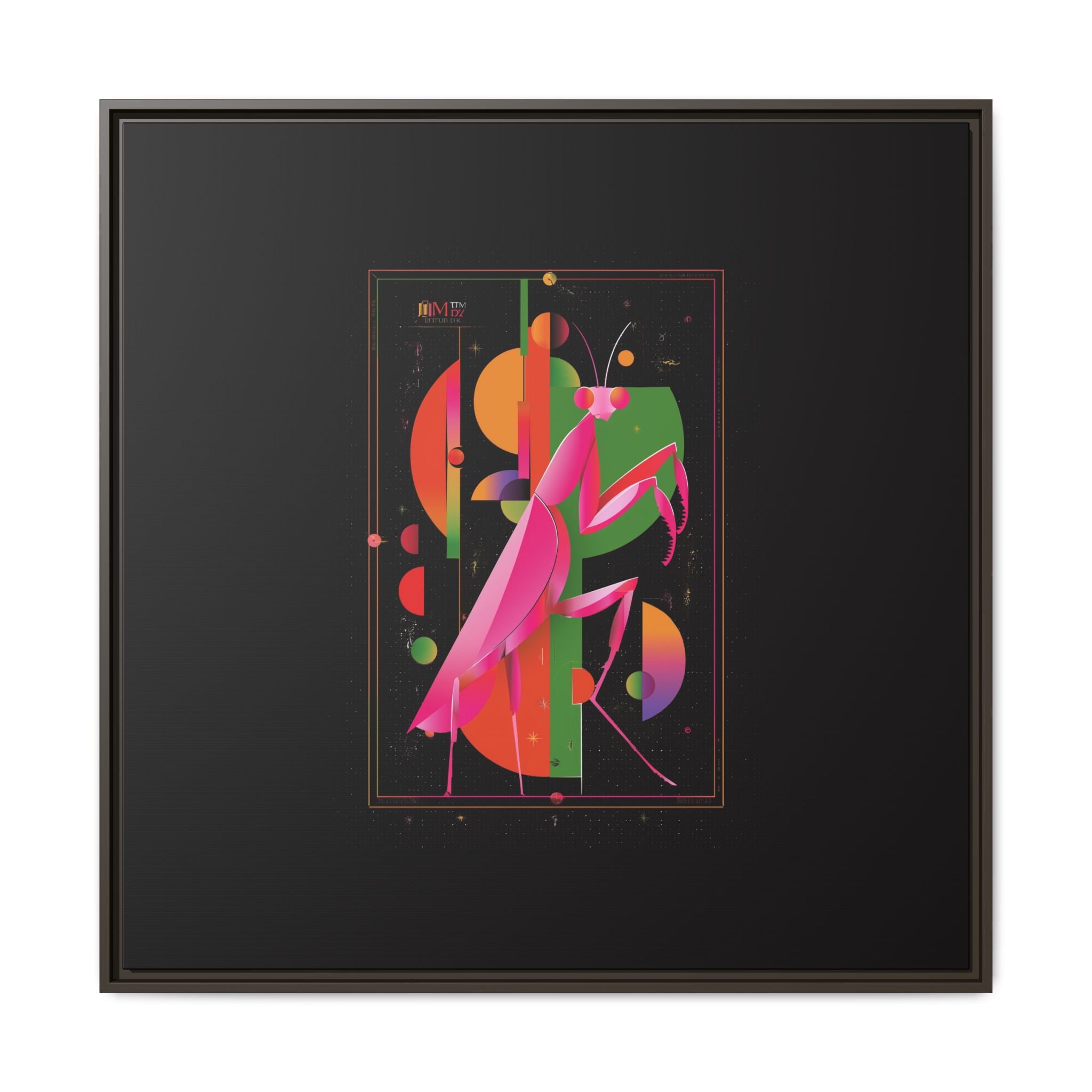 Celestial Mantis: Cubist Geometry, Cosmic Insect Portrait   |    Custom Orders Available