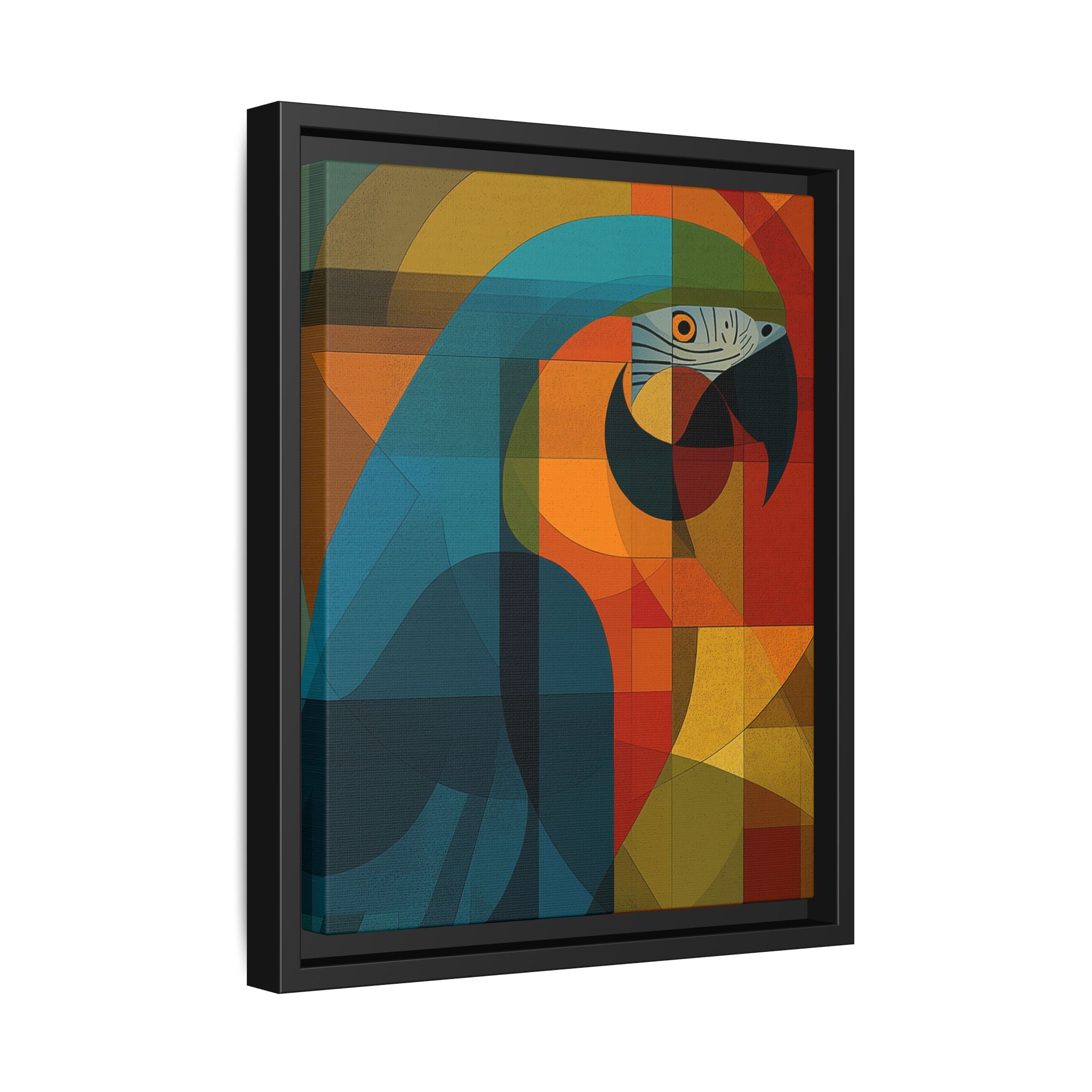 Prismatic Macaw: Geometric Avian Portrait, Cubist Color Composition   |    Custom Orders Available