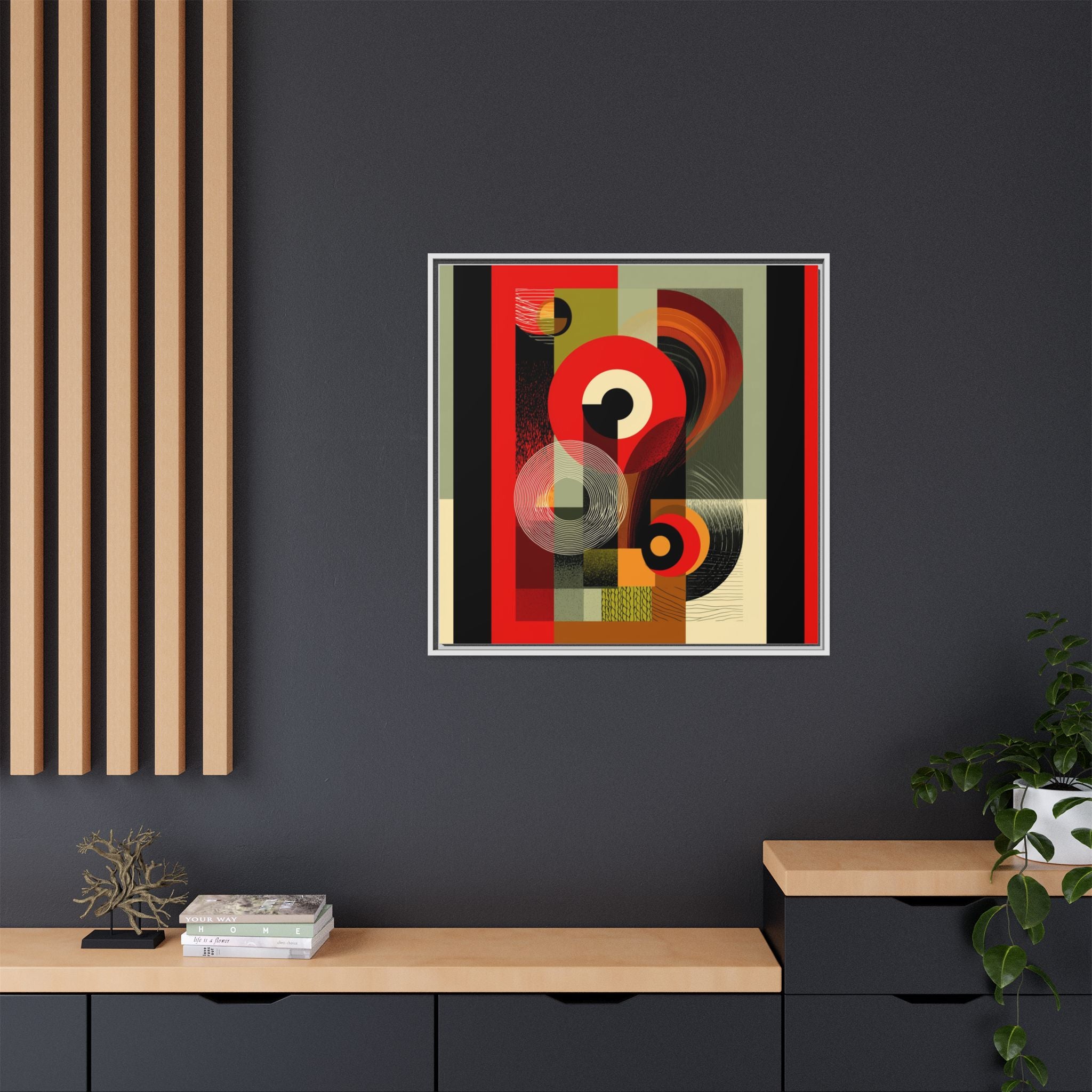 Chromatic Geometrics: Abstract Constructivist Composition, Modernist Color Blocking, Layered Circular Forms   |   Custom Orders Accepted