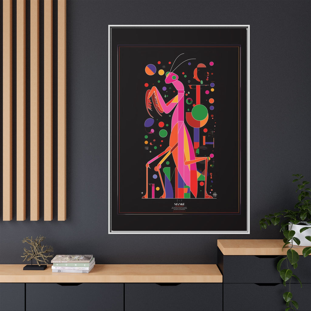 MANKE: Geometric Praying Mantis, Cubist Color Block Design   |    Custom Orders Available