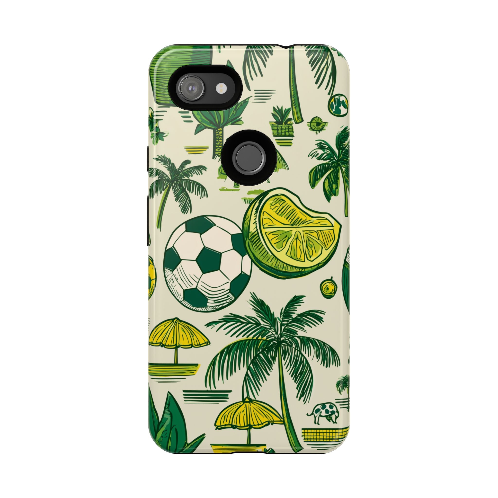 Summer Tough Cases: Sporty Tropical Phone Case, Fun Beach Vibe Phone Accessory, Summer Travel Gift, Colorful Phone Cover, Casual Style Tech