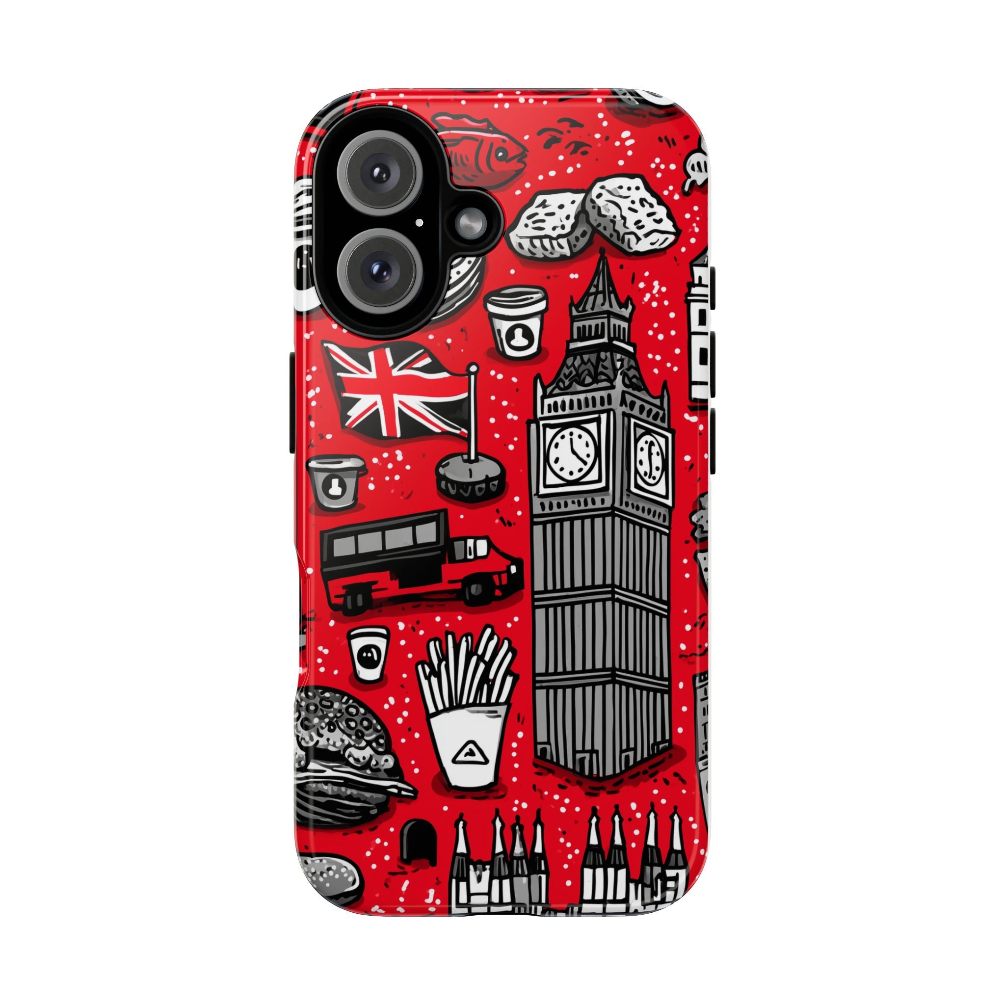 Phone Case, London Inspired Tough Case for iPhone, Samsung Galaxy, Huawei - Travel Lover, UK Gift, British Souvenir, England Accessories,