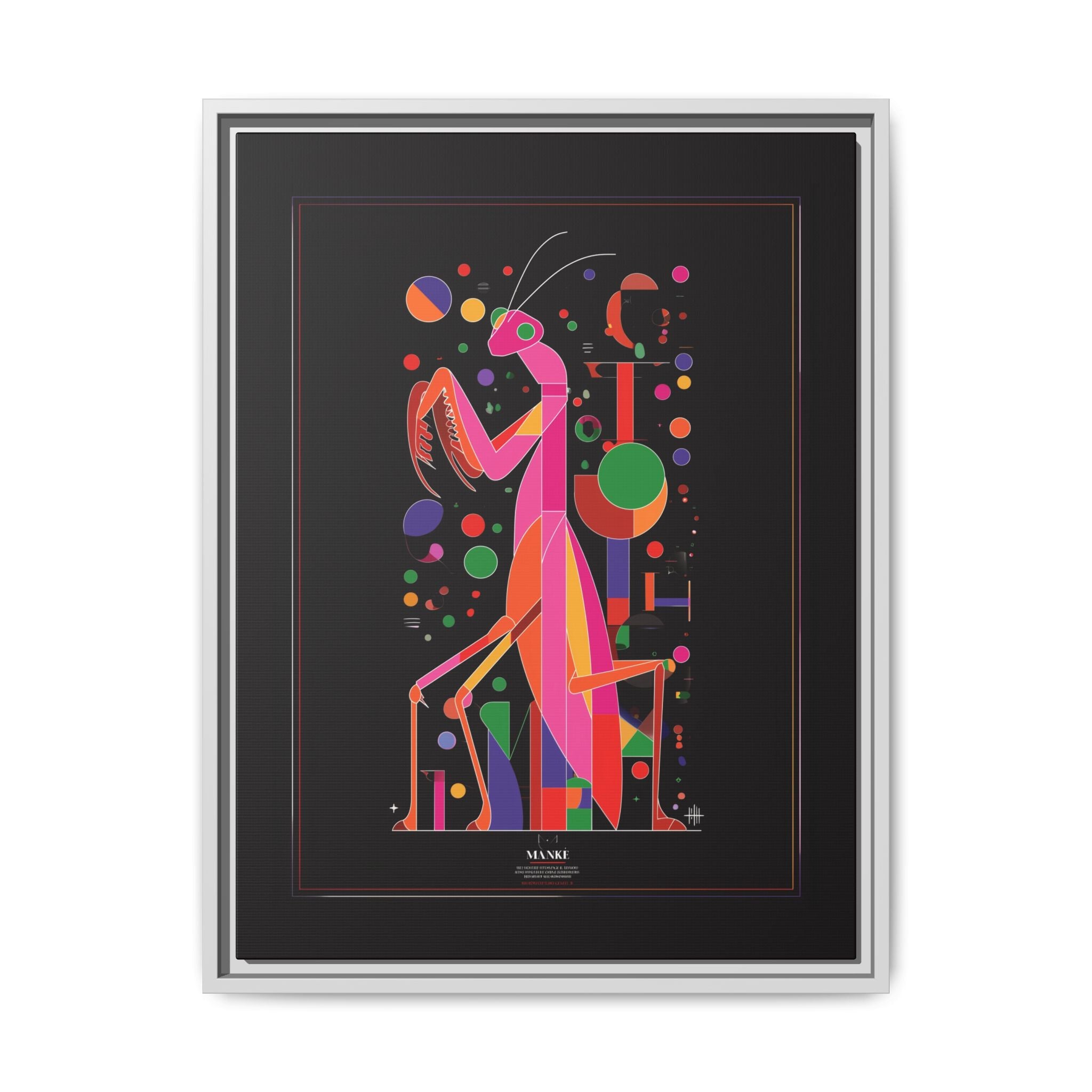 MANKE: Geometric Praying Mantis, Cubist Color Block Design   |    Custom Orders Available