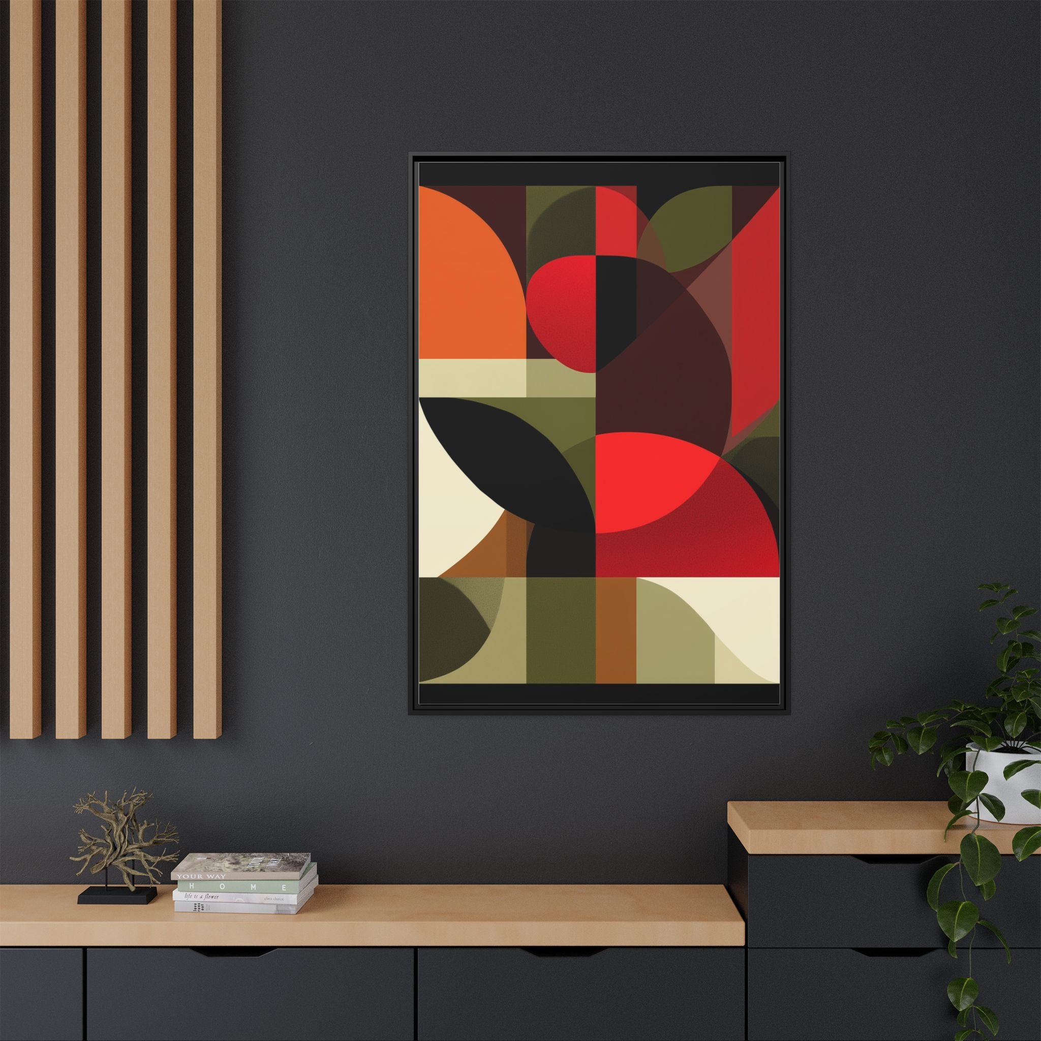 Geometric Fusion: Modern Abstract Composition, Cubist Color Blocks, Architectural Form Harmony   |   Custom Orders Accepted
