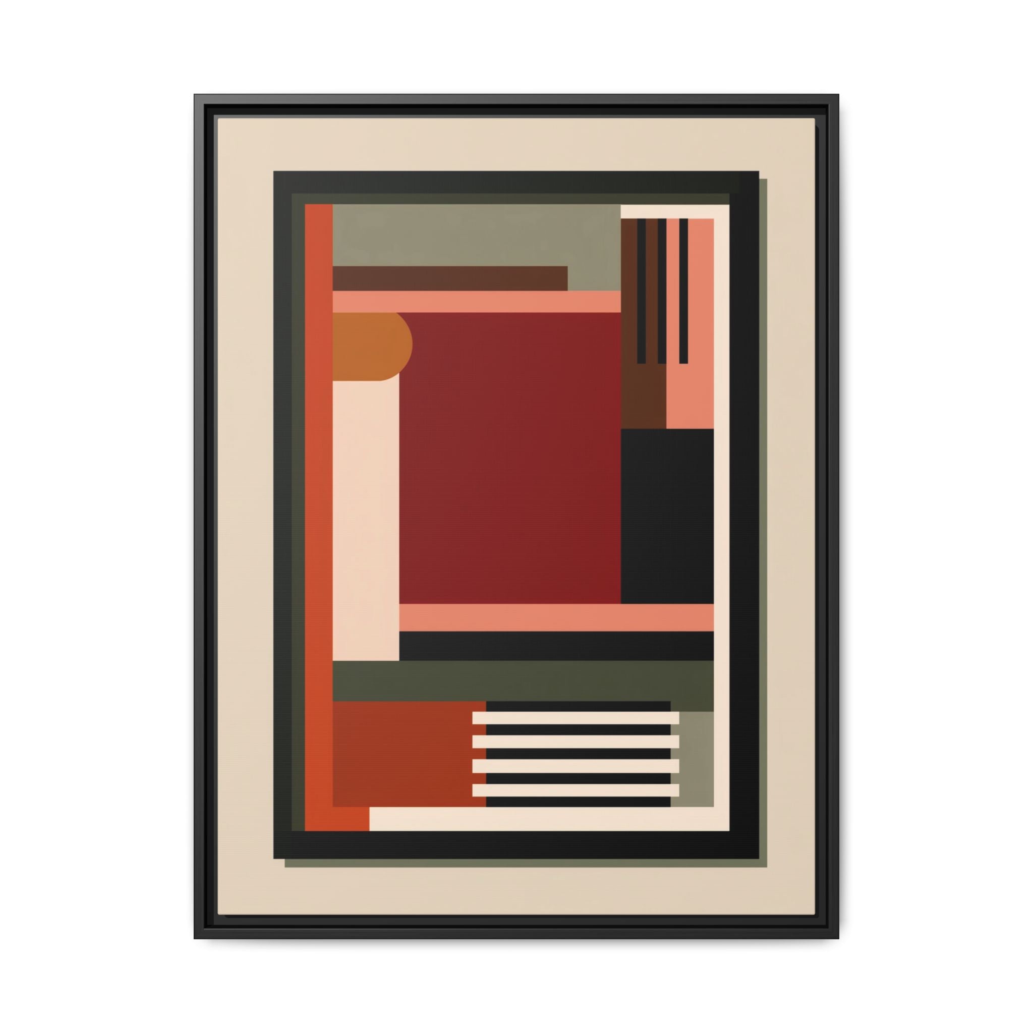 Architectural Geometries: Modern Abstract Composition, Bauhaus-Inspired Design, Geometric Color Blocking   |   Custom Orders Accepted