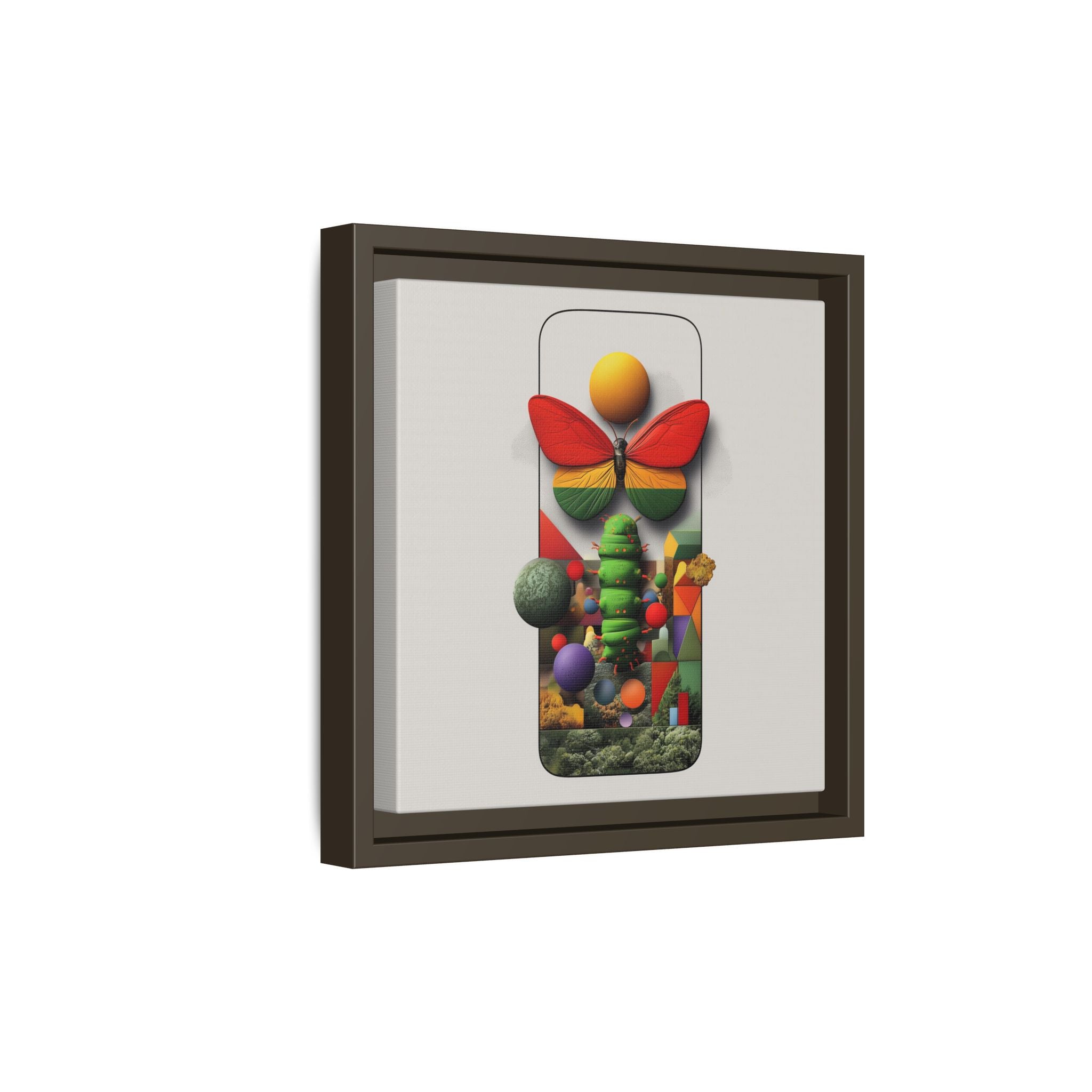 Metamorphosis Framed Print : Geometric Nature Transformation, Vibrant Butterfly Composition   |  Personalized & Custom Orders Available