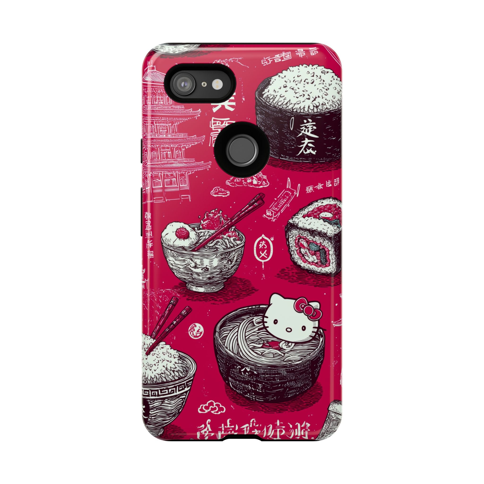 Japanese Kitty Vibrant Phone Case - Tough Case | Funky, Colorful, Unique Design for Personalization, Gift, Accessory, Protection, Trendy