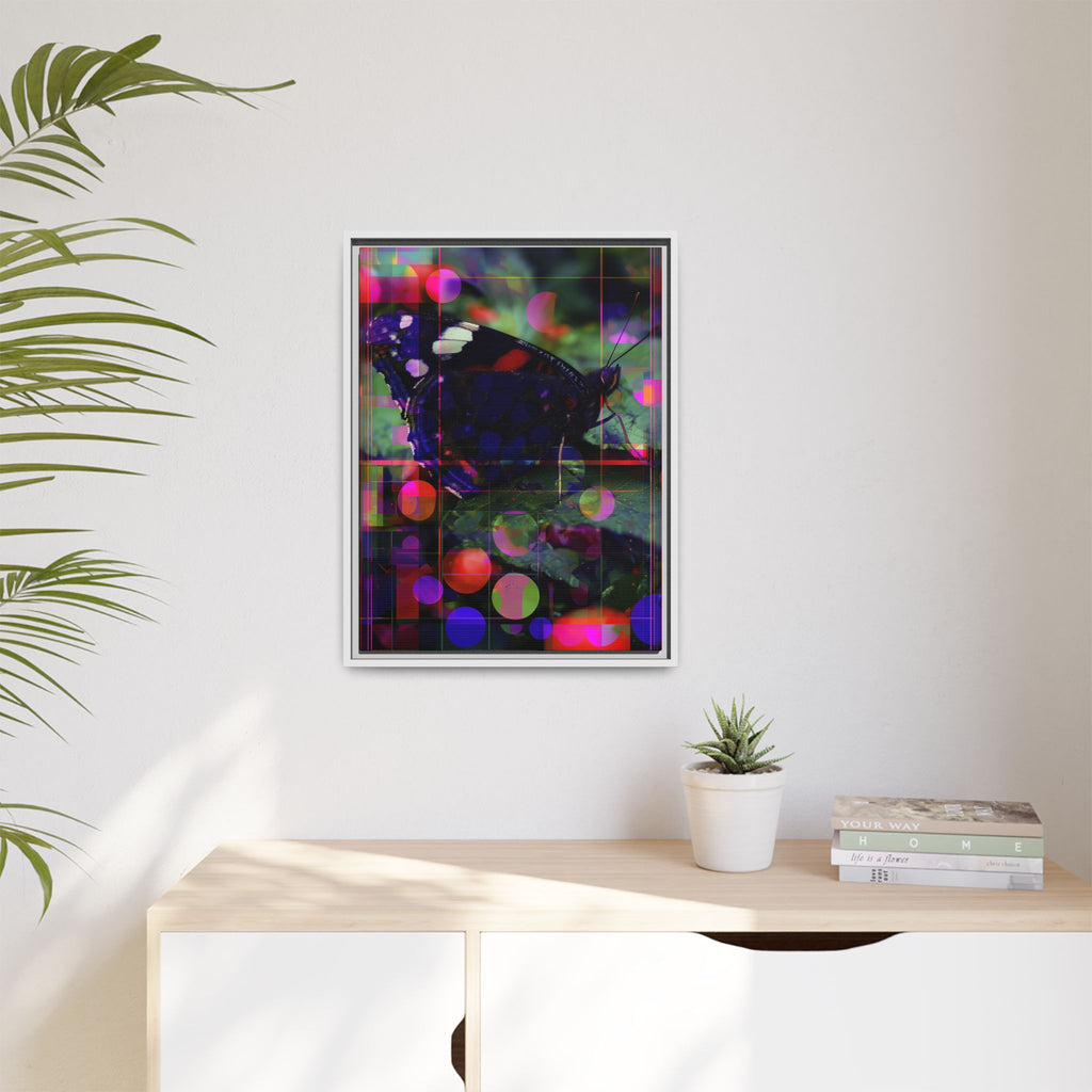 Geometric Butterfly Framed Print: Digital Glitch Butterfly Art, Geometric Nature Photography   |  Personalized & Custom Orders Available