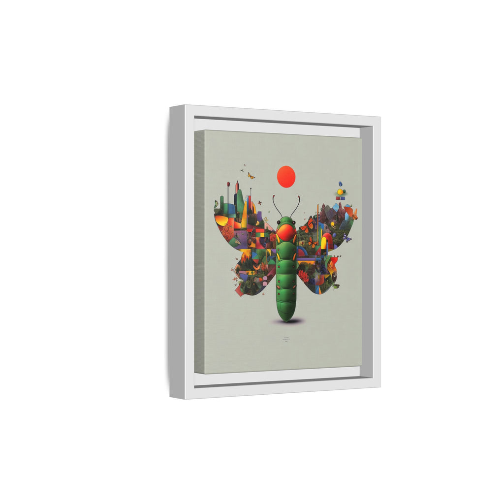 Geometric Chrysalis Framed Print : Butterfly Transformation, Digital Abstract Landscape Metaphor   |  Personalized & Custom Orders