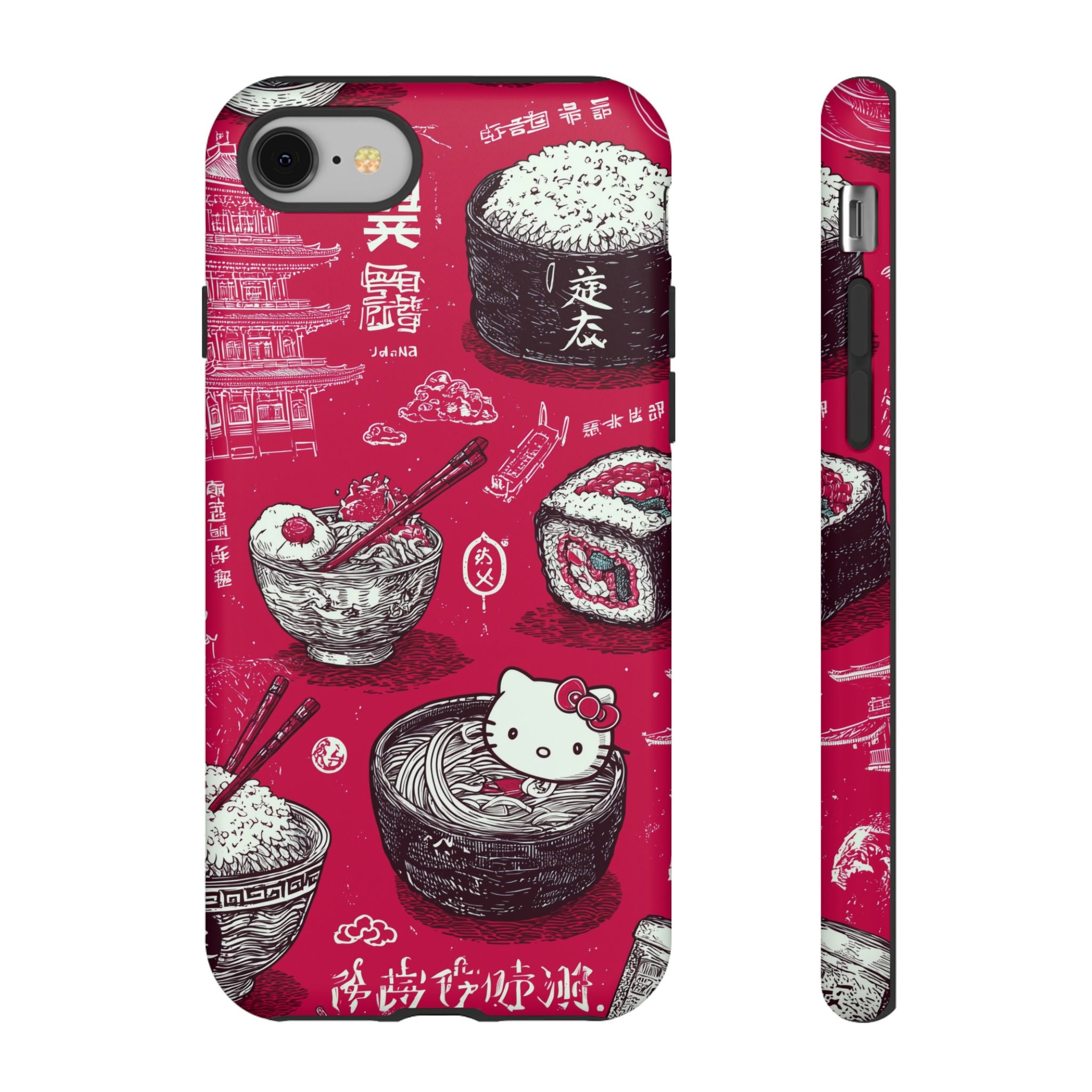 Japanese Kitty Vibrant Phone Case - Tough Case | Funky, Colorful, Unique Design for Personalization, Gift, Accessory, Protection, Trendy