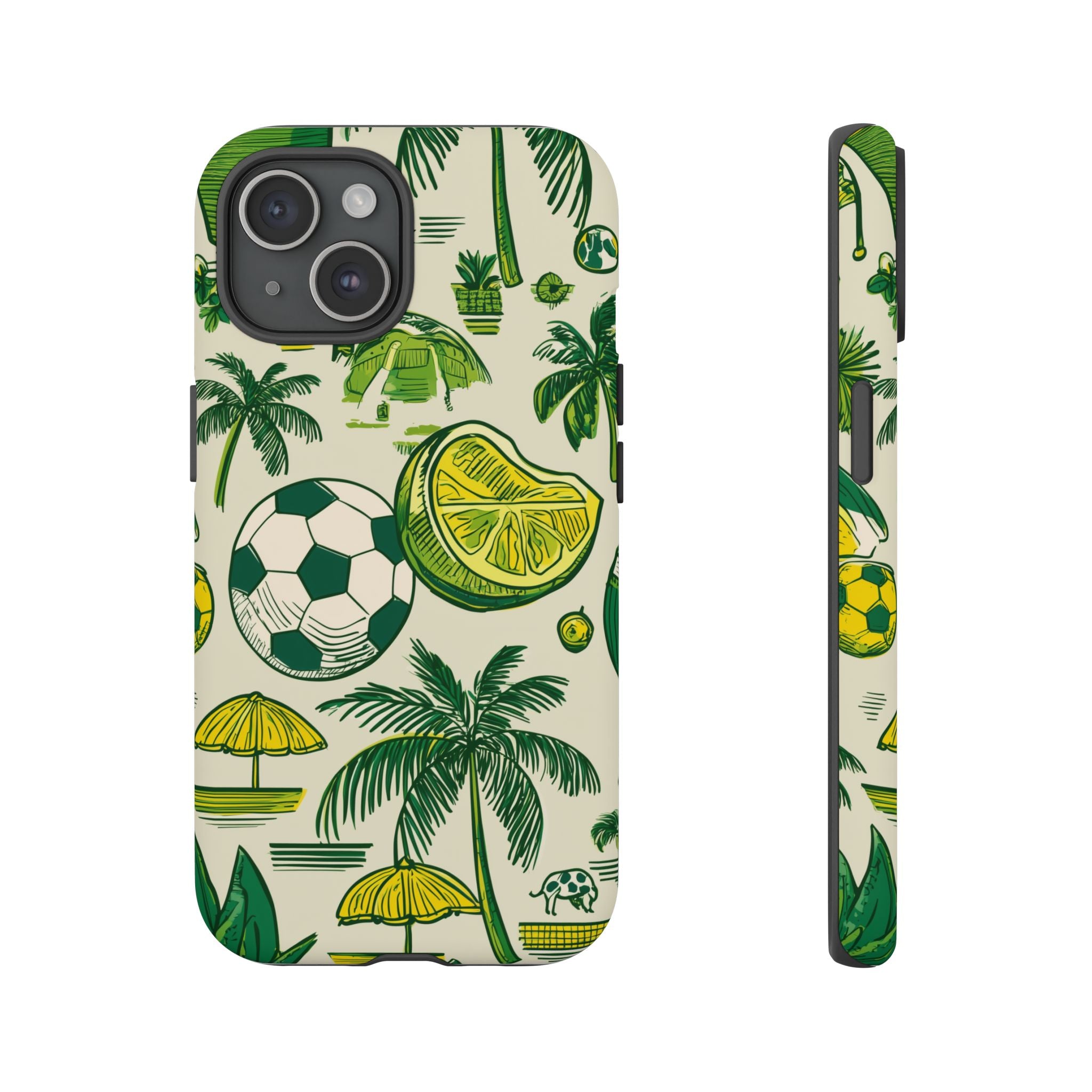 Summer Tough Cases: Sporty Tropical Phone Case, Fun Beach Vibe Phone Accessory, Summer Travel Gift, Colorful Phone Cover, Casual Style Tech