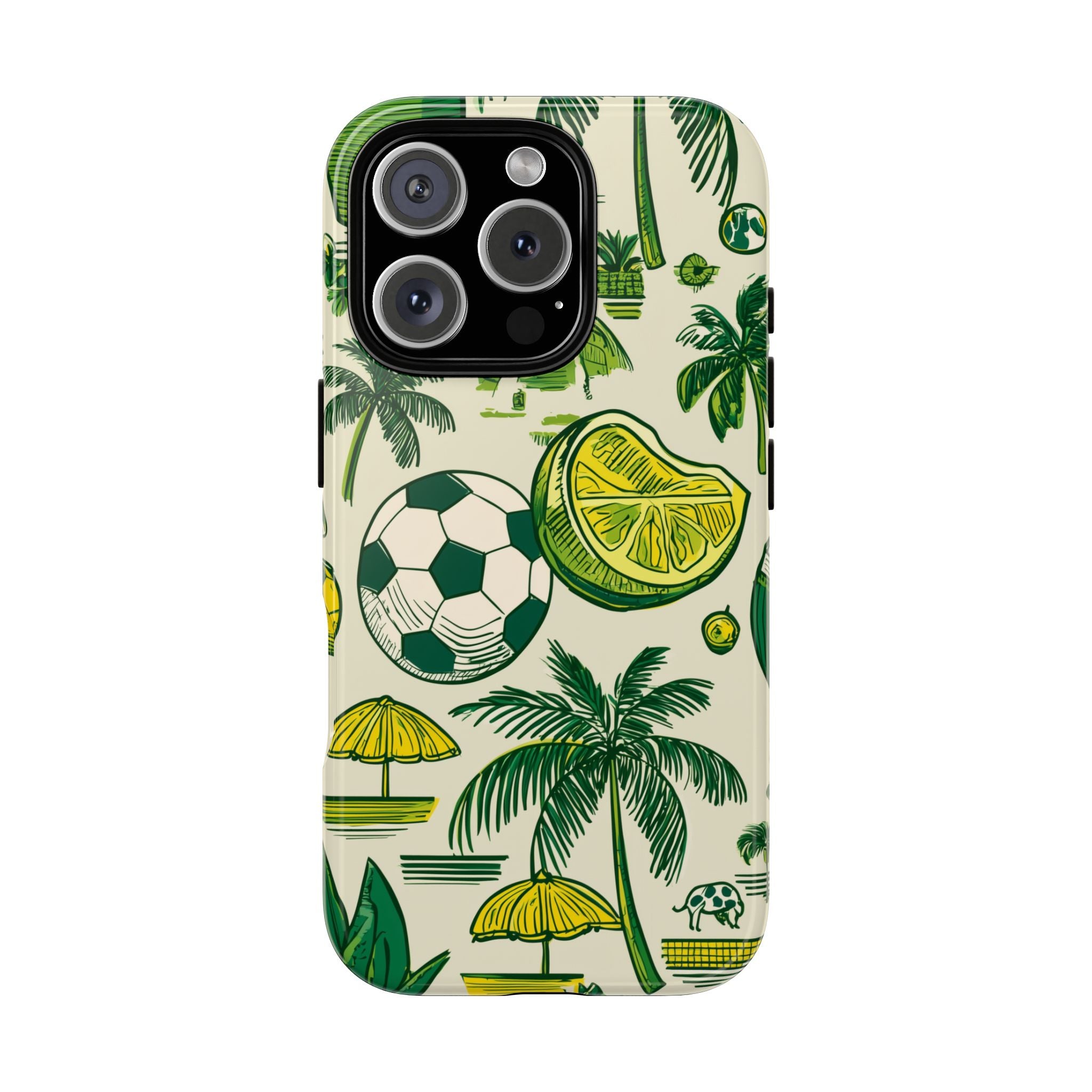 Summer Tough Cases: Sporty Tropical Phone Case, Fun Beach Vibe Phone Accessory, Summer Travel Gift, Colorful Phone Cover, Casual Style Tech