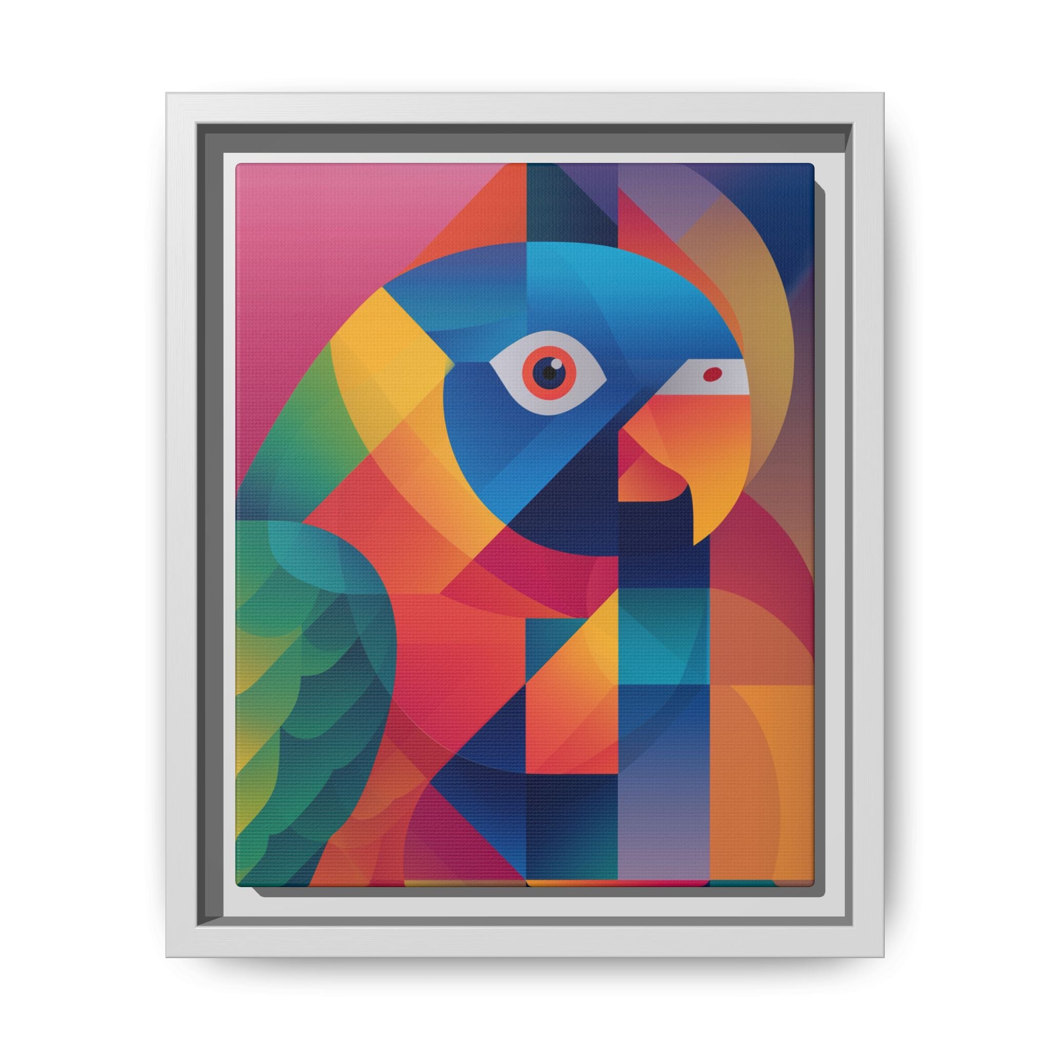 Cubist Parrot Prisma: Geometric Bird Design, Modern Angular Art   |    Custom Orders Available