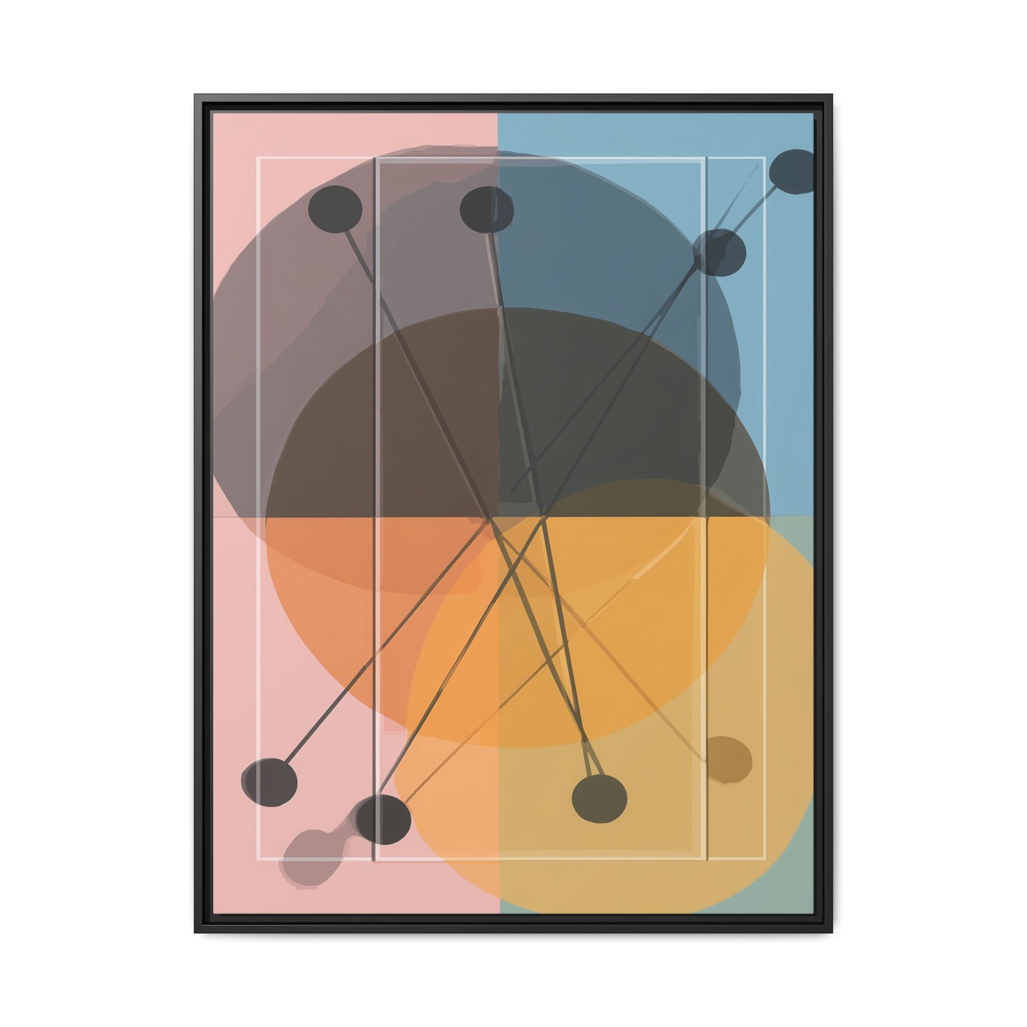 Geometric Intersections: Pastel Quadrants, Mid-Century Minimalism, Network Nodes   |   Custom Orders Accepted