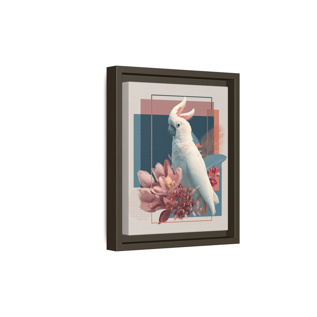 Cockatoo Geometric Framed Print : Modern Wildlife Illustration, Geometric Botanical Fusion   |  Personalized & Custom Orders Available