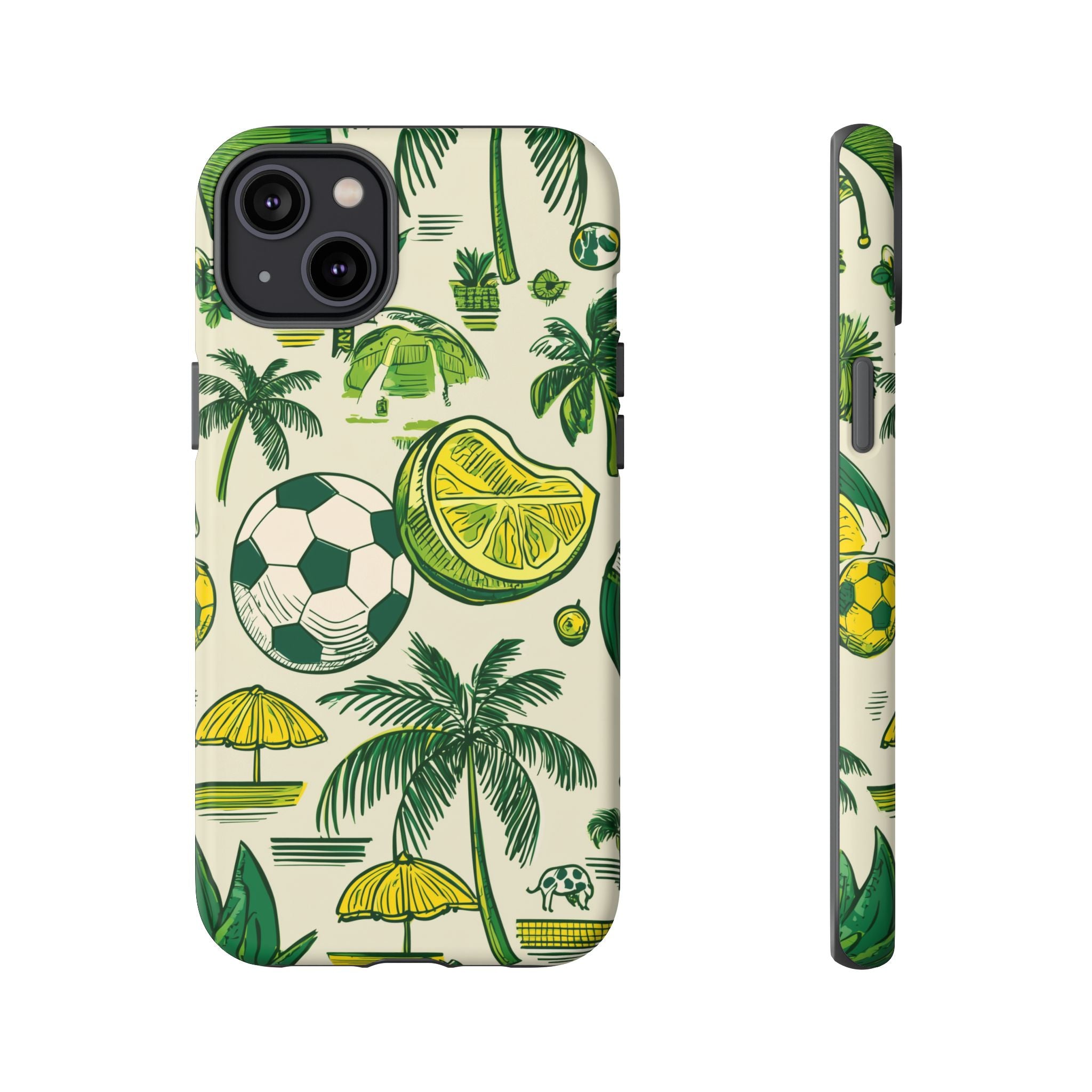 Summer Tough Cases: Sporty Tropical Phone Case, Fun Beach Vibe Phone Accessory, Summer Travel Gift, Colorful Phone Cover, Casual Style Tech