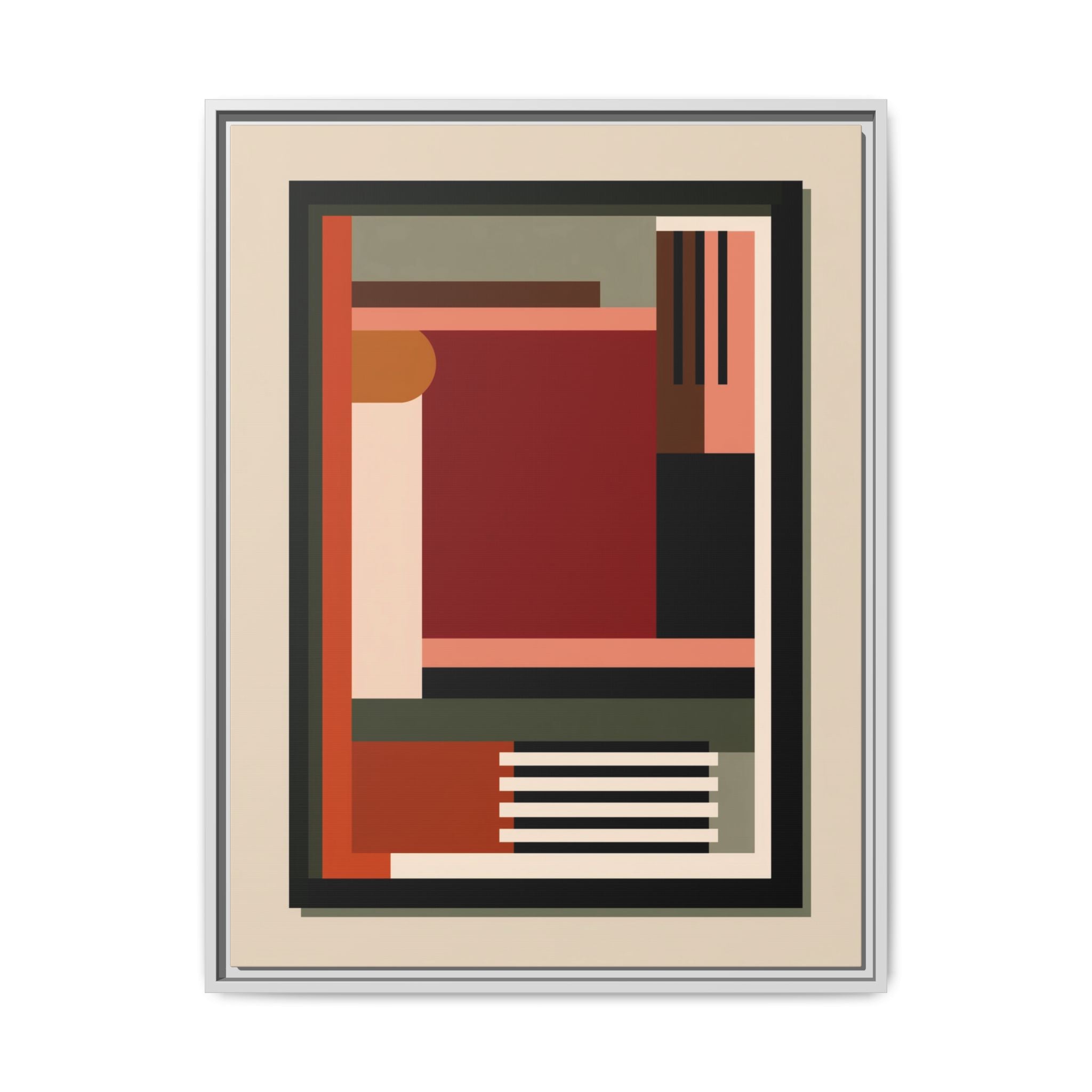 Architectural Geometries: Modern Abstract Composition, Bauhaus-Inspired Design, Geometric Color Blocking   |   Custom Orders Accepted