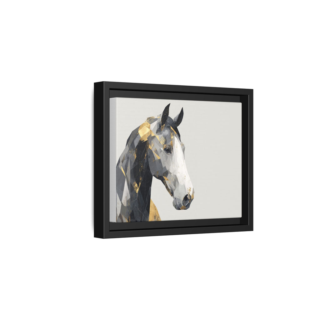 Geometric Stallion: Cubist Equine Art, Modern Metallic Polygonal Design   |  Personalized & Custom Orders Available