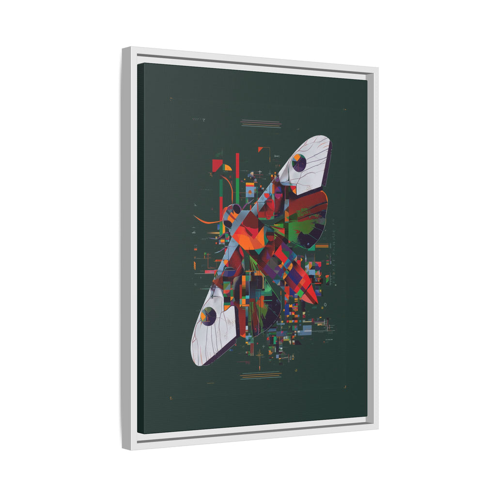 Digital Metamorphosis Framed Print: Geometric Butterfly Abstrac, Cubist Technological   |  Personalized & Custom Orders Available