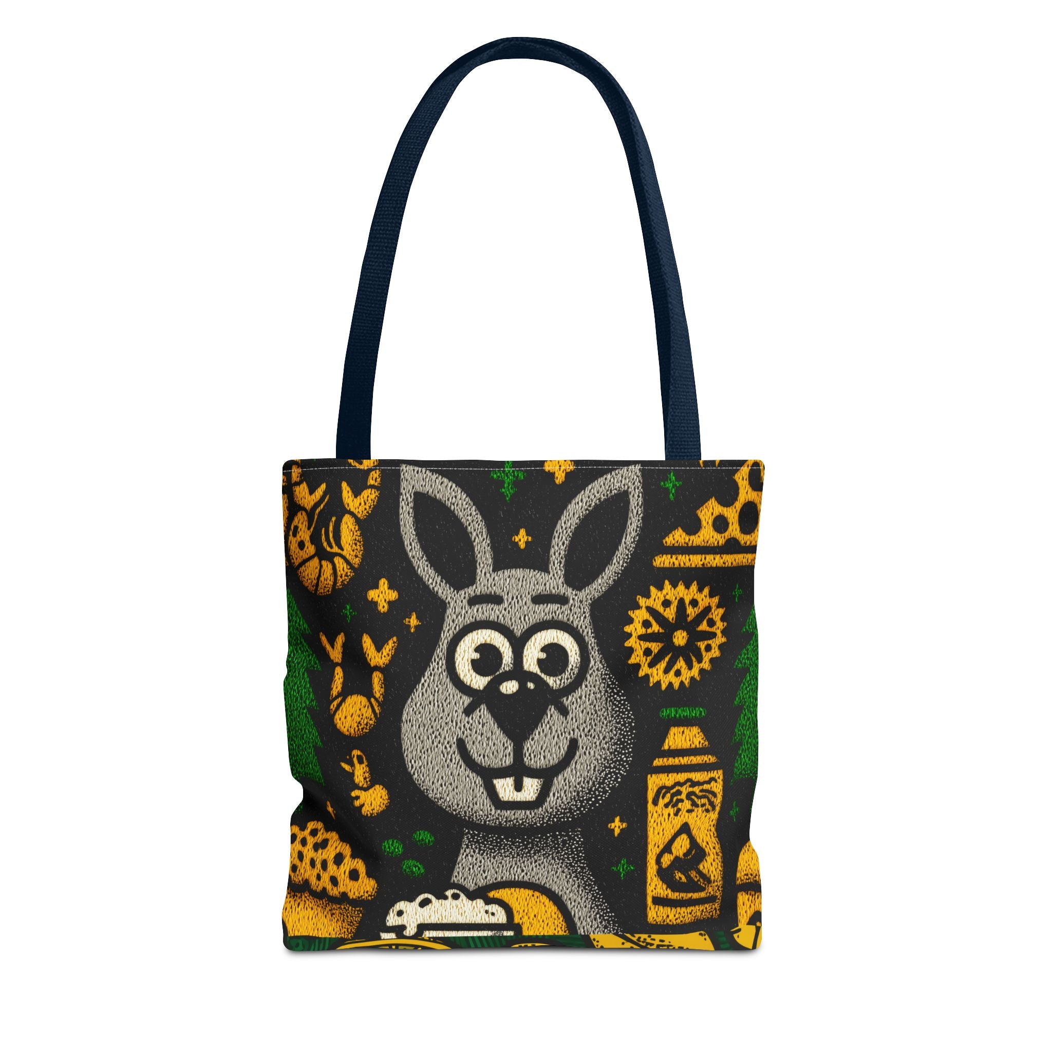 Fun Kangaroo-Themed Tote Bag, Cute Bunny and Kangaroo Design, Eco-Friendly Reusable Bag for Picnics, Gifts, Spring Decor, Beach