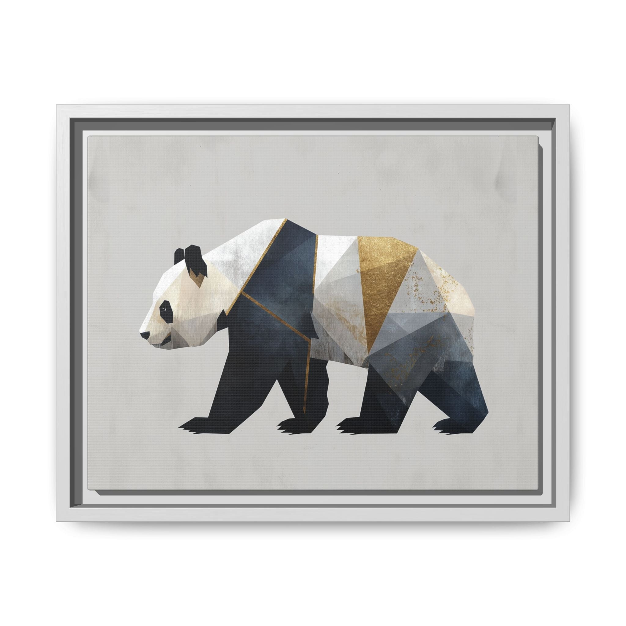 Geometric Panda: Cubist Animal Portrait, Modern Minimalist Art Style   |  Personalized & Custom Orders Available