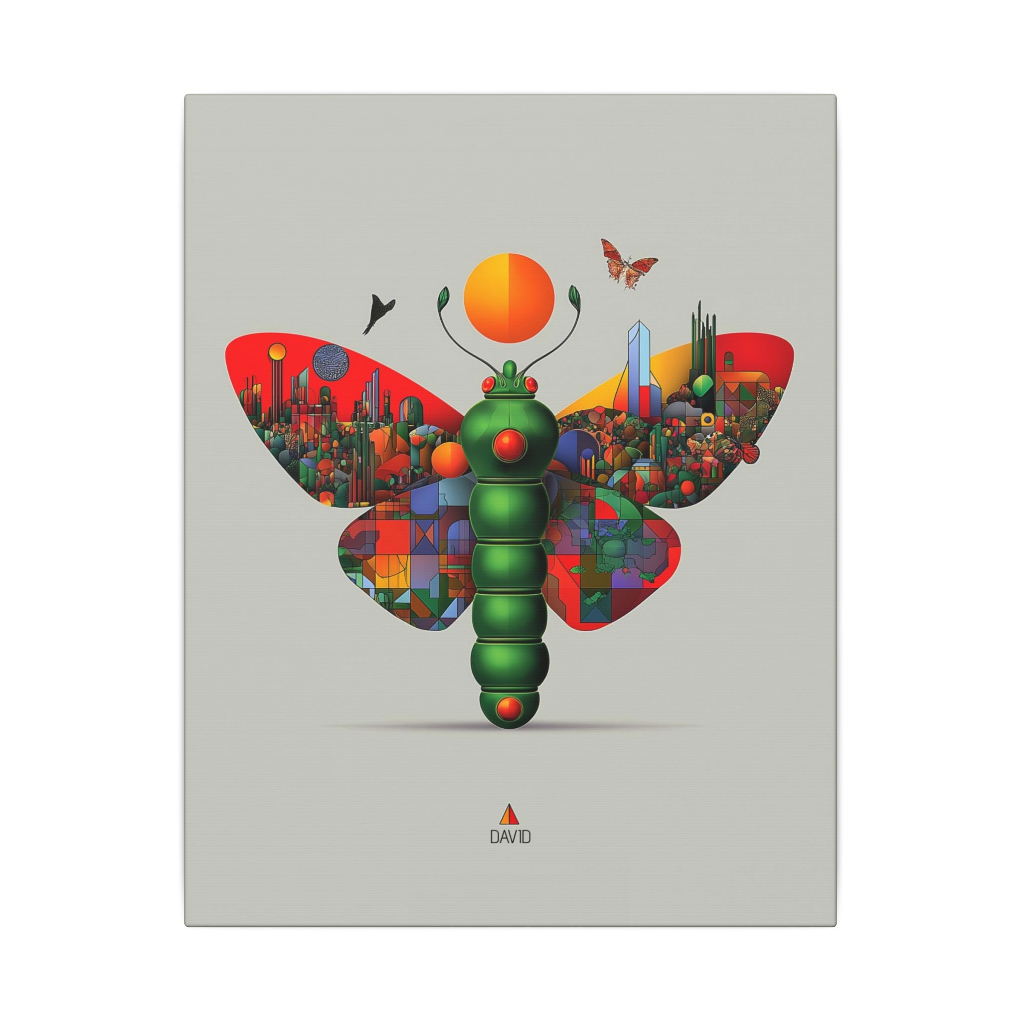 Personalized Butterfly Print: Geometric Urban Landscape, Futuristic Digital Art   |    Custom Orders Available