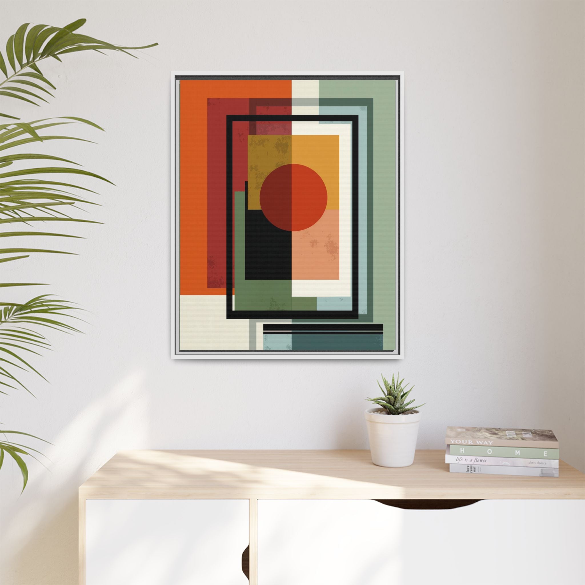 Geometric Harmonies: Mid-Century Modern Composition, Constructivist Inspiration, Abstract Rectangular Interplay   |   Custom Orders Accepted