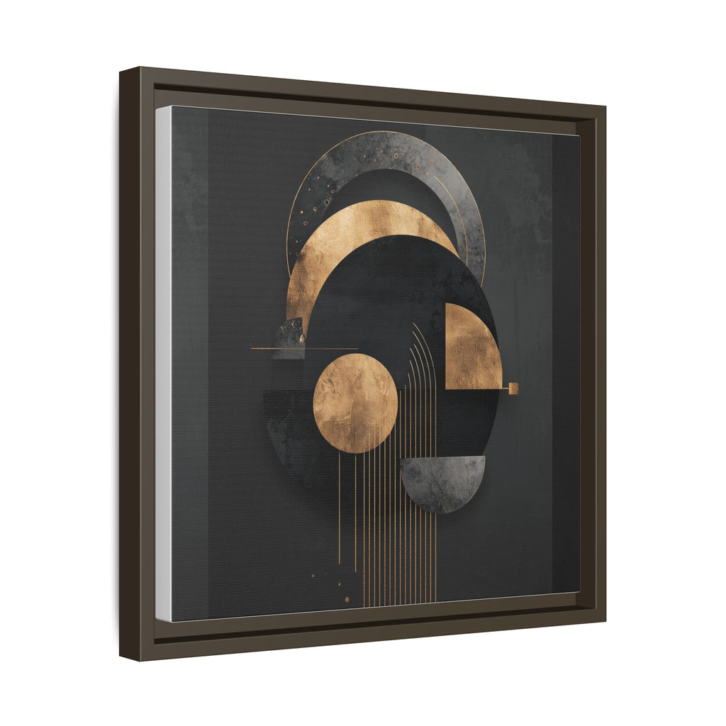 Geometric Resonance: Abstract Gold and Black Design, Minimalist Architectural Art, Modern Metallic Composition   |   Custom Orders Accepted