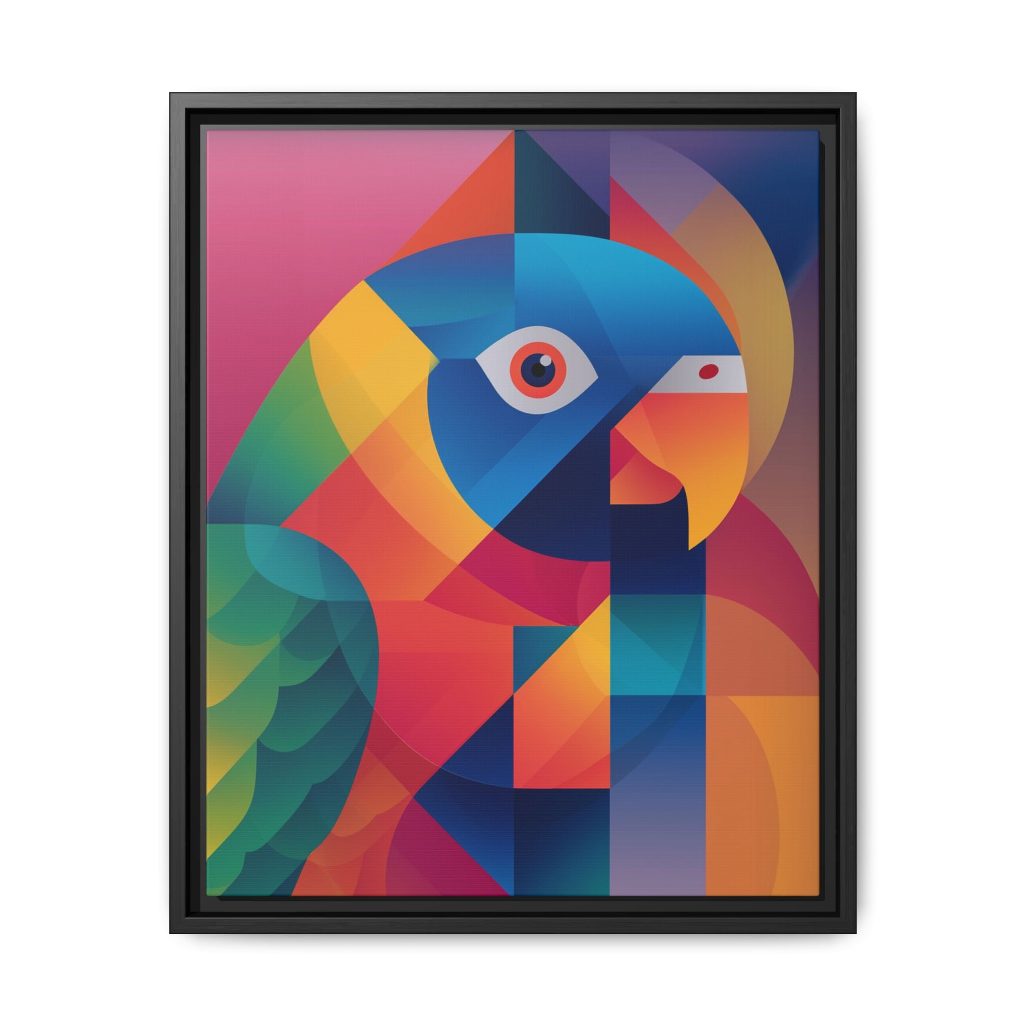 Cubist Parrot Prisma: Geometric Bird Design, Modern Angular Art   |    Custom Orders Available