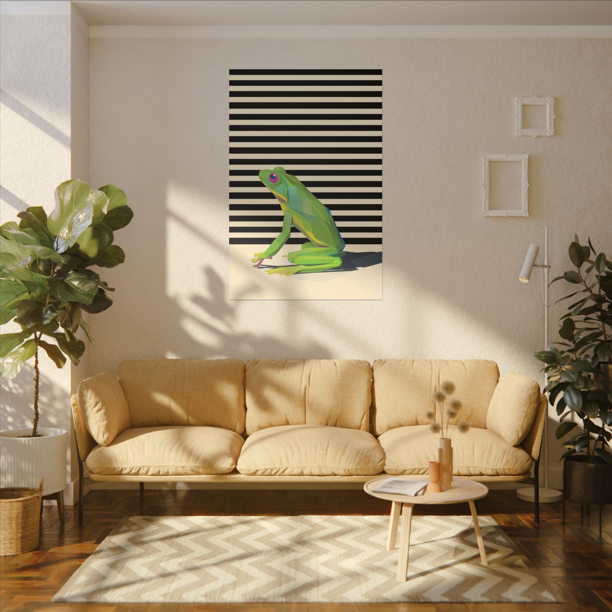 Emerald Amphibian Elegance: Stylized Graphic Design, Modern Frog Illustration   |    Custom Orders Available