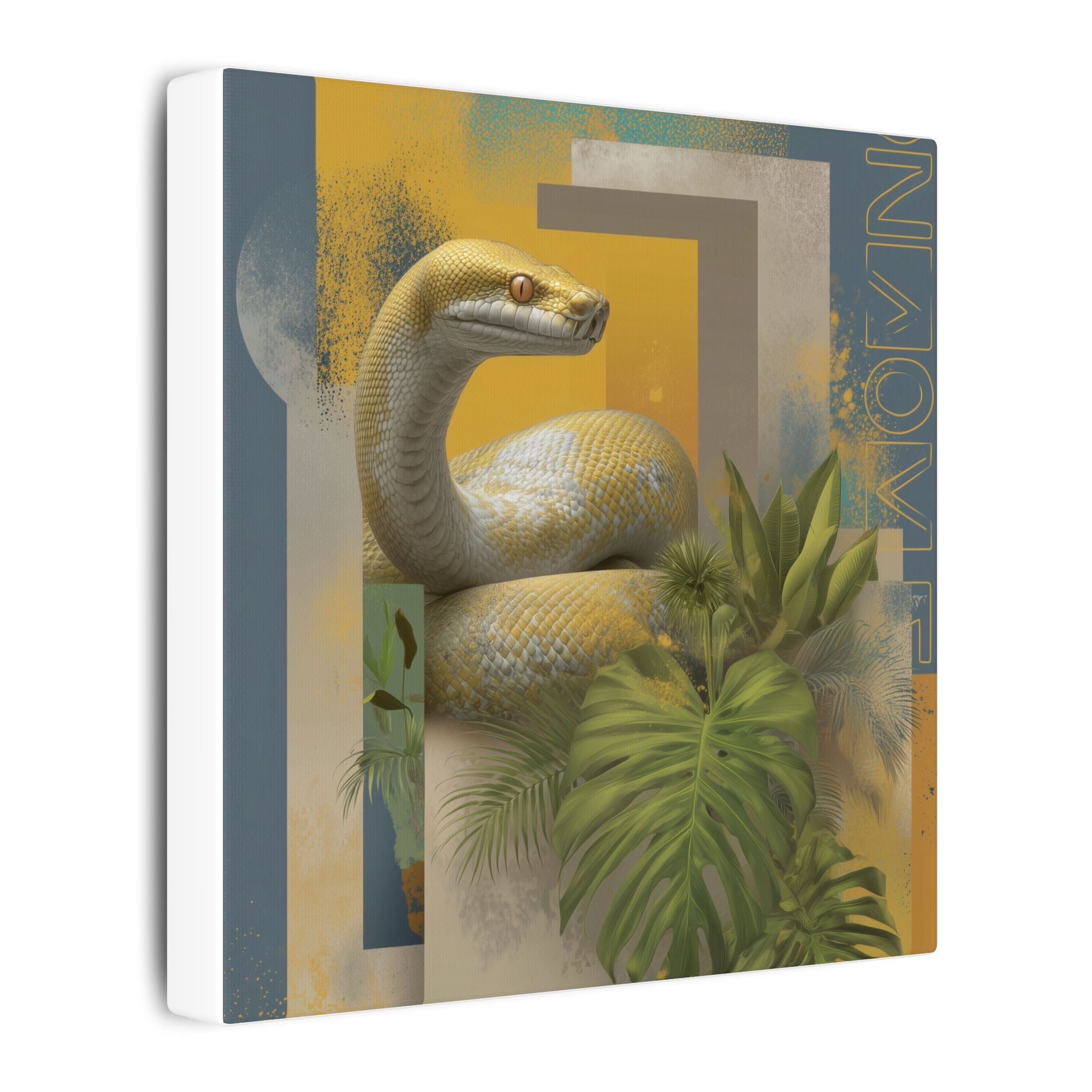 Serpentine Geometry: Tropical Digital Illustration, Modern Nature Composition   |    Custom Orders Available