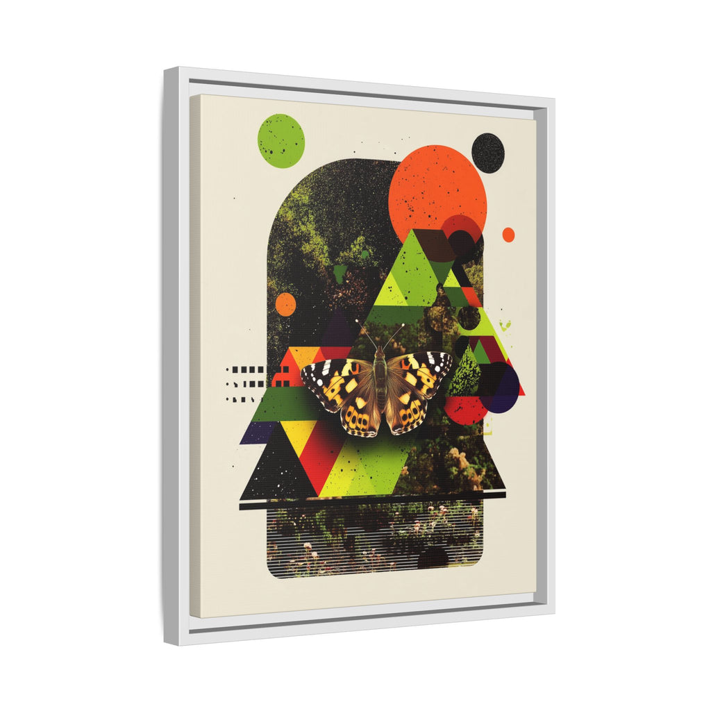 Metamorphic Geometries Framed Print: Digital Nature Collage, Butterfly Abstract Design   |   Custom Orders Available